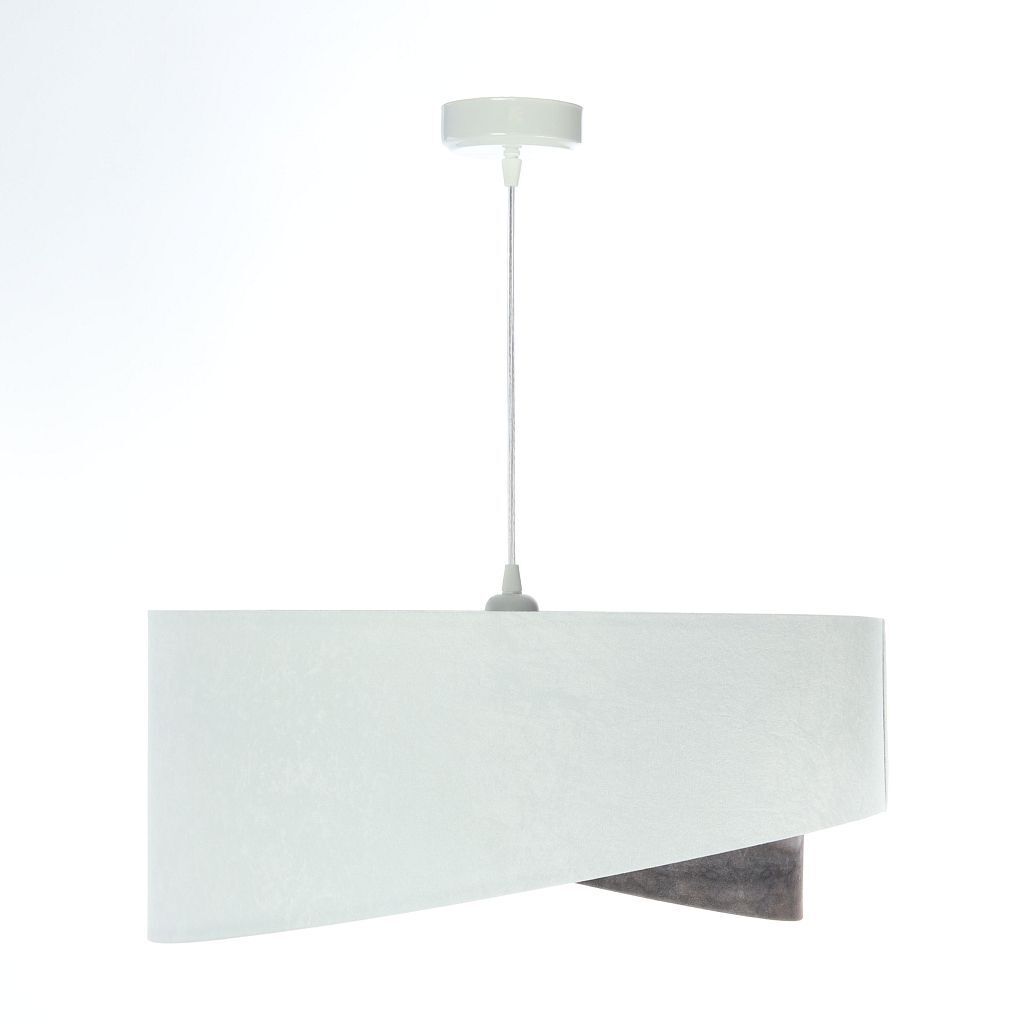 Pendelleuchte Wohnzimmer rund D: 50 cm Stoff Velours Optik