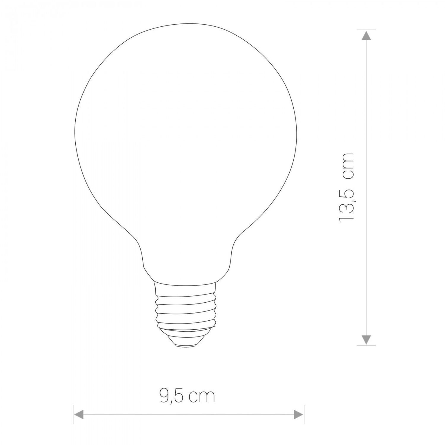 LED Leuchtmittel E27 rund 300 K 840 lm Matt - LM109