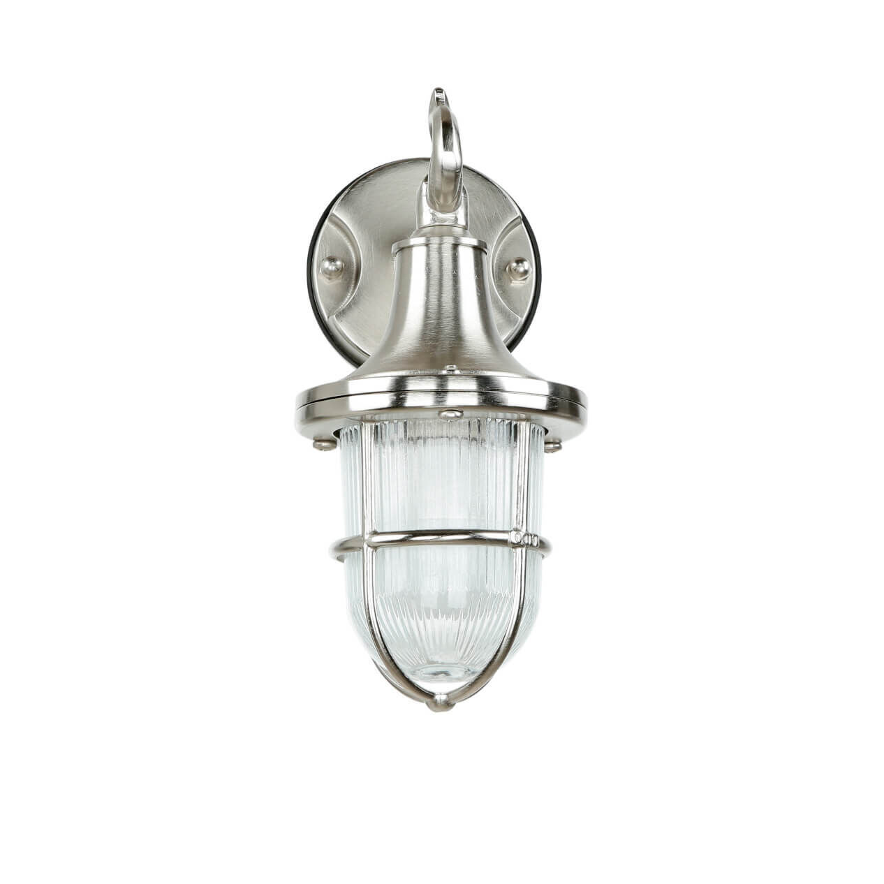 Wandlampe Außen Nickel Maritim IP64 Echt-Messing