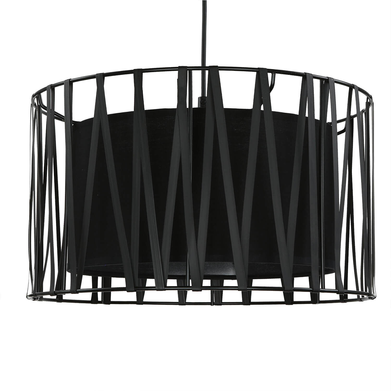 Hängelampe Wohnzimmer Modern Schwarz Metall ∅40cm