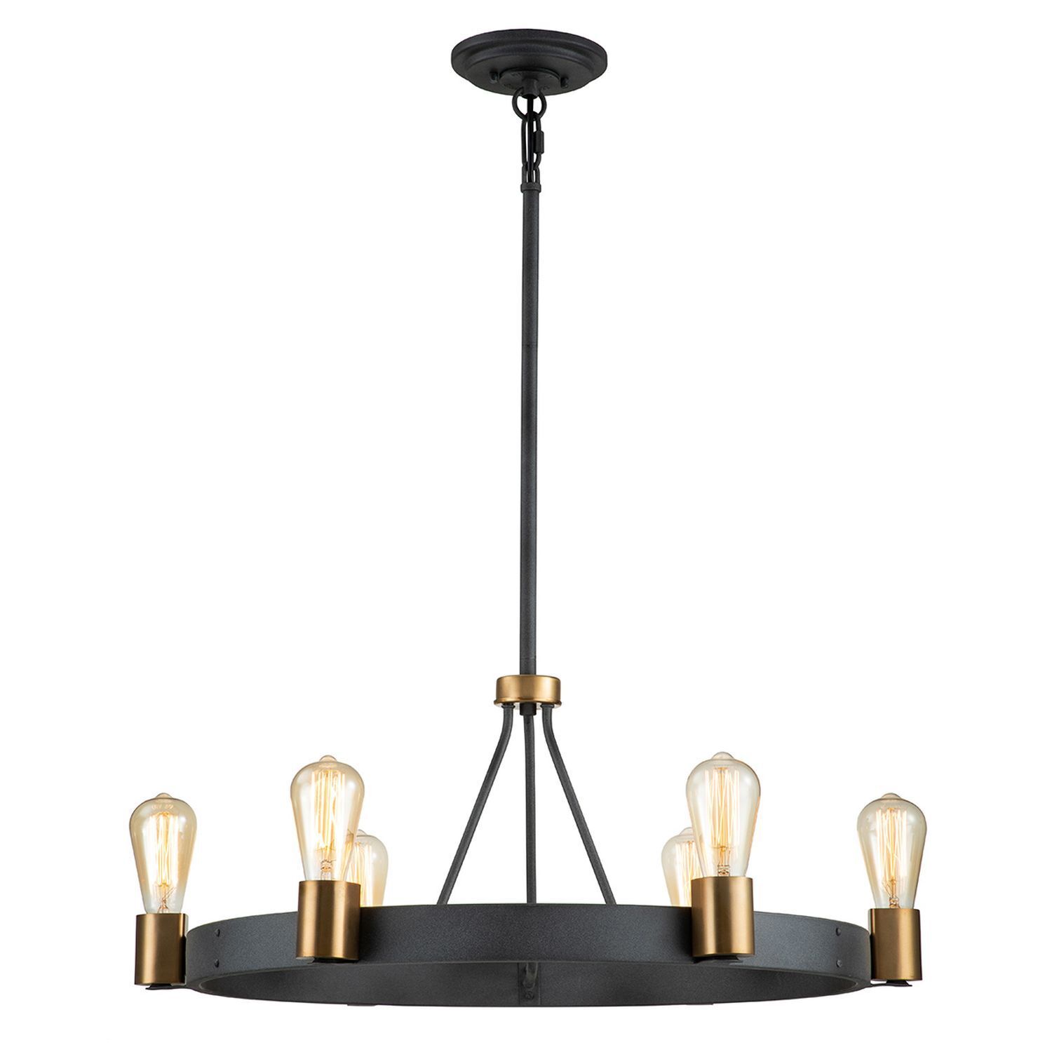 Kronleuchter Metall rund Ø 72,3 cm H: max. 119,8 cm E27
