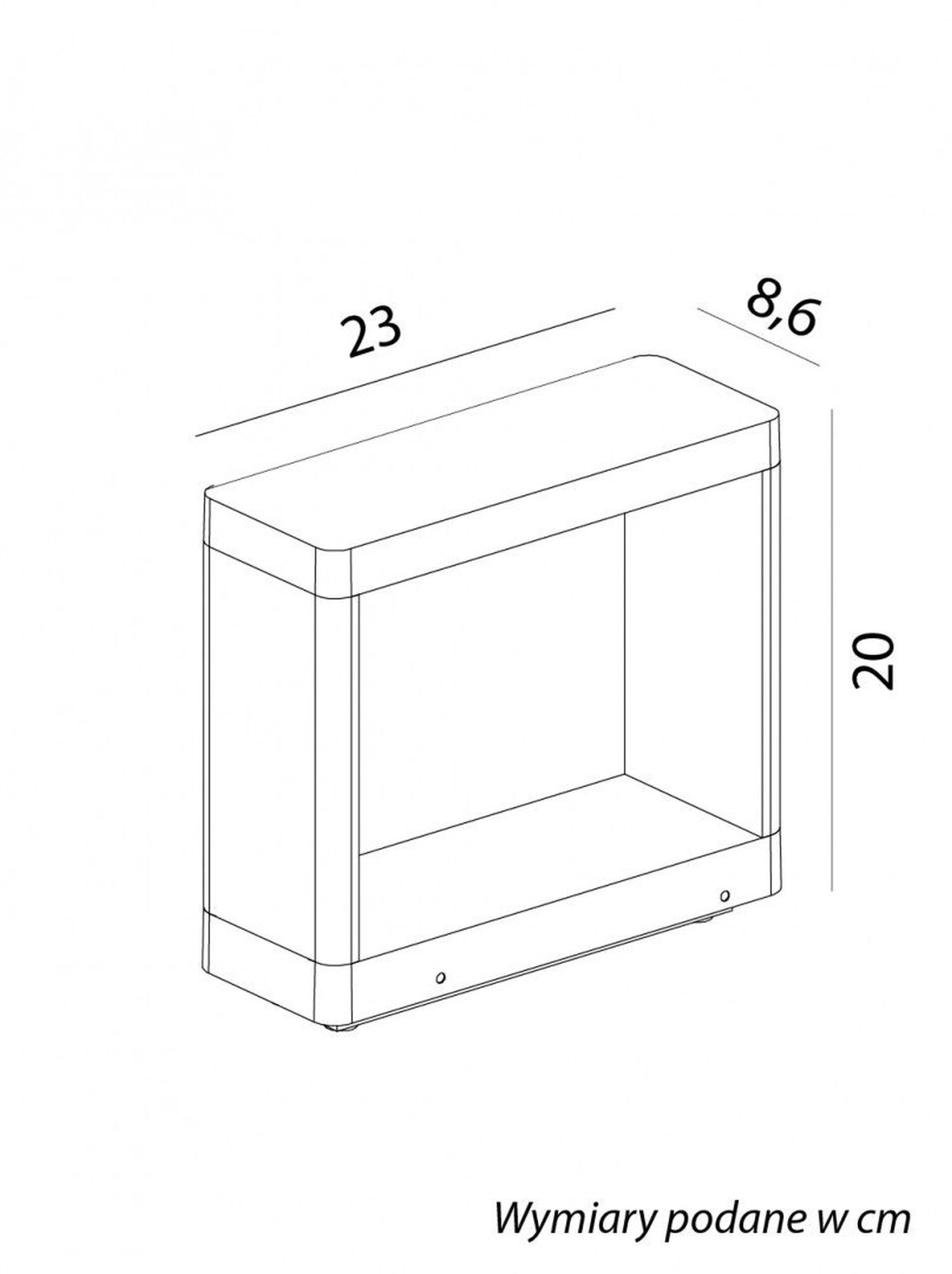 Dekorative LED Wandleuchte Glas Aluminium IP65 386 lm