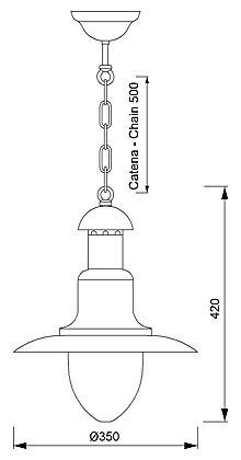 Hängeleuchte Esstisch Messing Glas Maritim Ø35cm