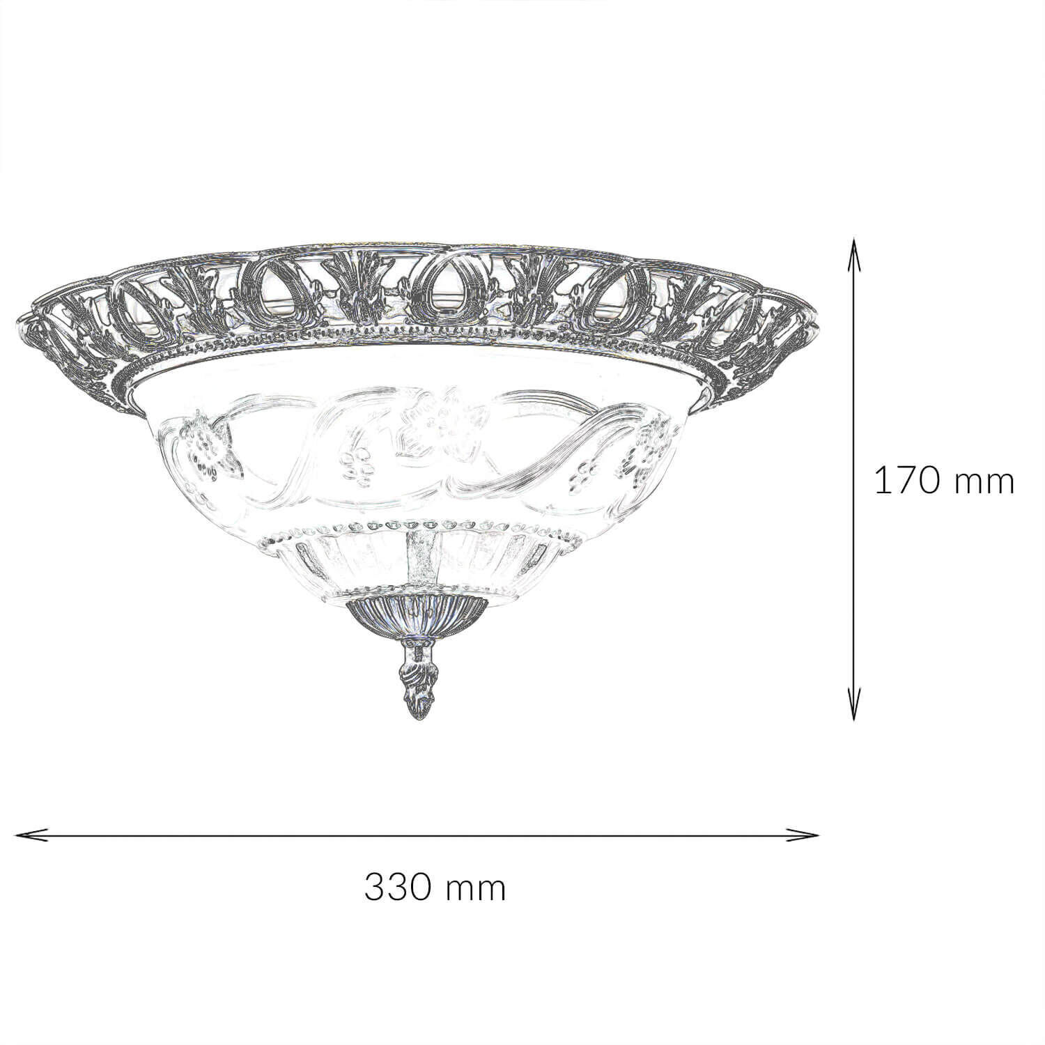 Deckenleuchte Ø33cm 2-flmg