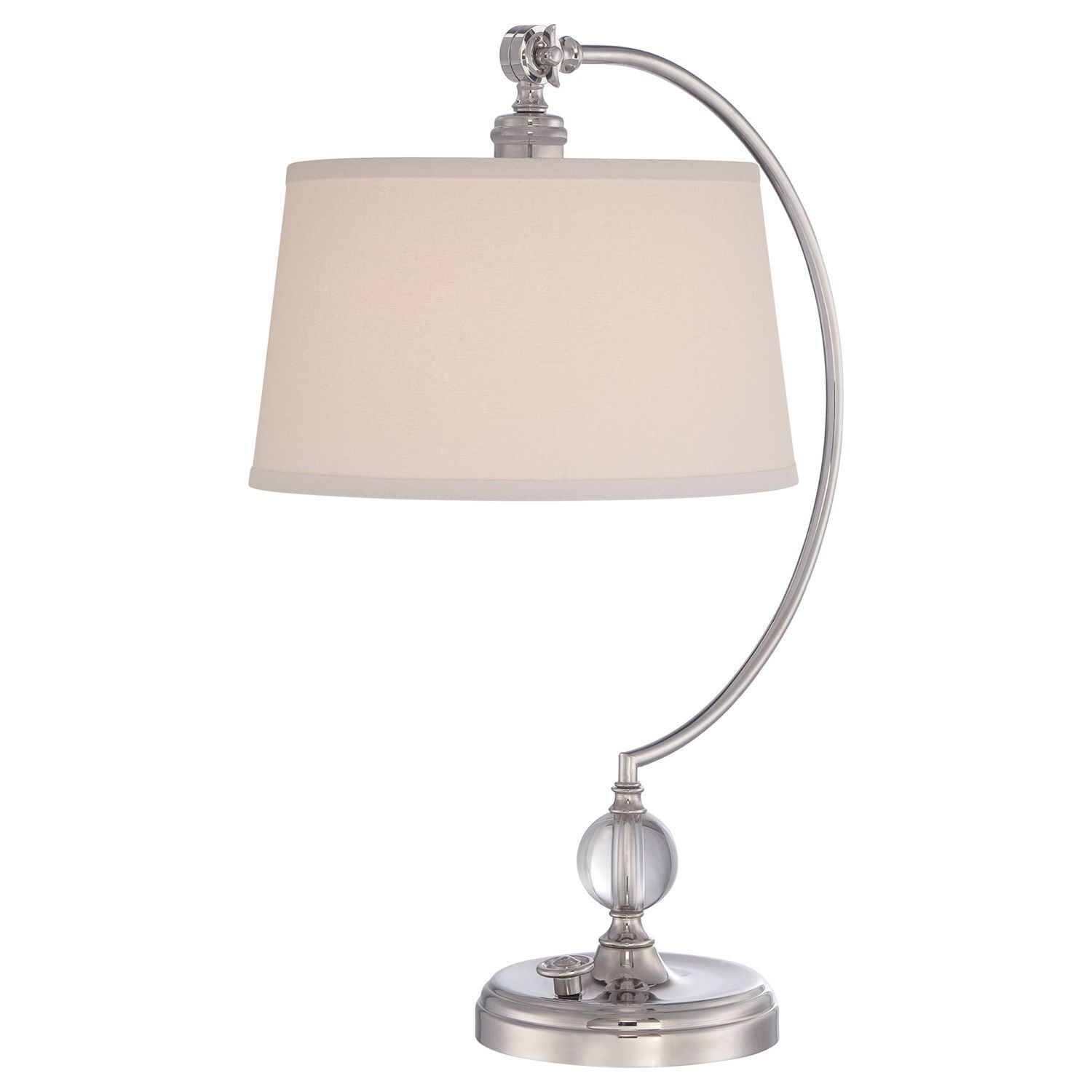 Tischlampe BOTELLA Creme Nickel H:62cm Leuchte