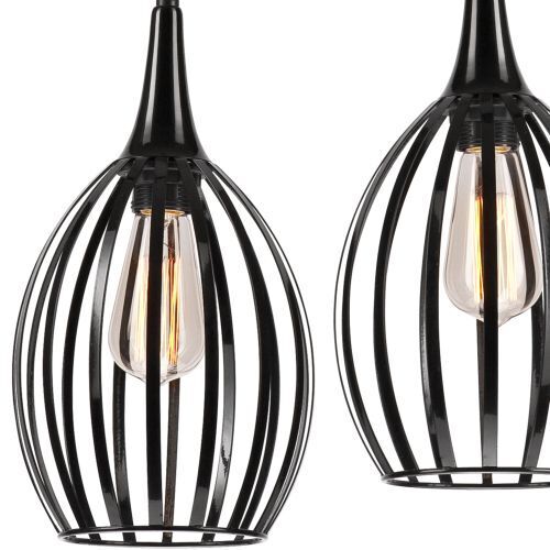 Pendelleuchte Schwarz Metall Esszimmer Lampe
