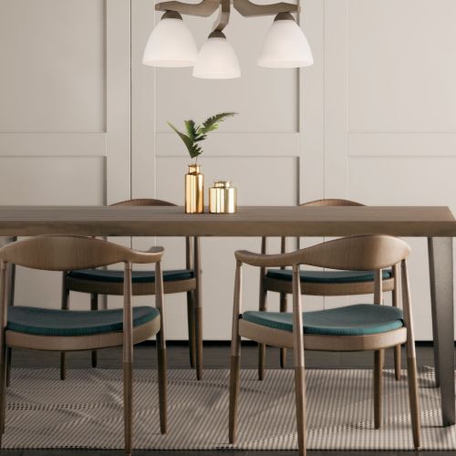 Deckenleuchte BATORY Holz 3-flmg Modern Wohnzimmer