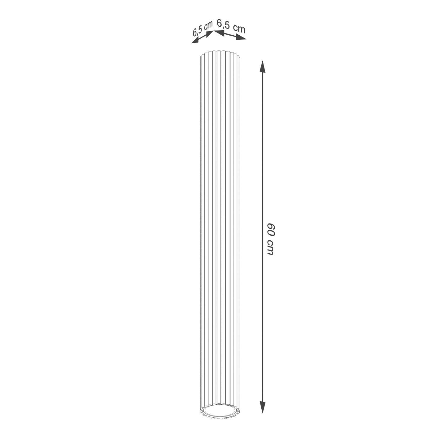 Aufbauspot Aufputz Ø 6,5 cm H: 60 cm Aluminium in Gold GU10