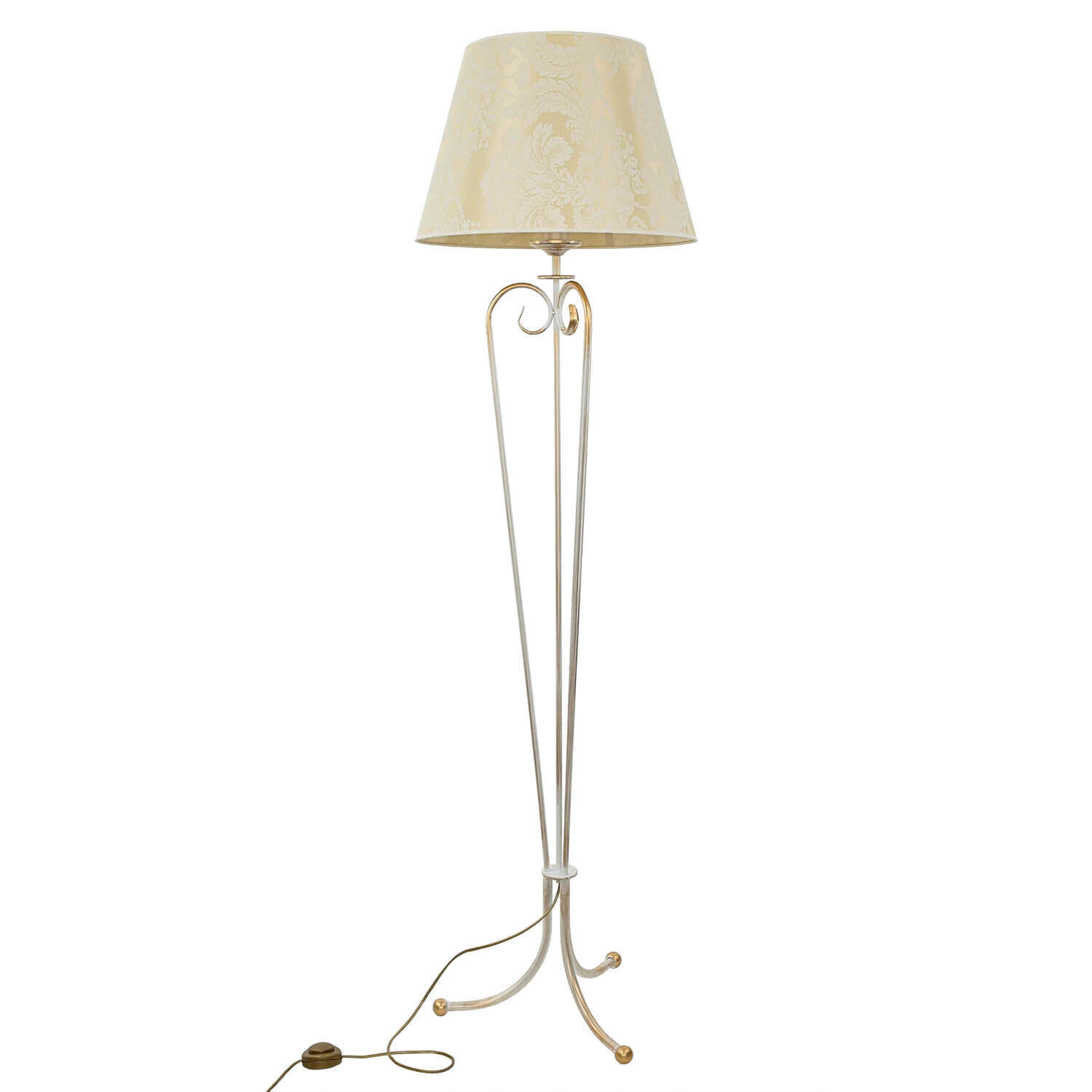 Stehlampe GANARA 158cm Barock Muster Shabby Gold