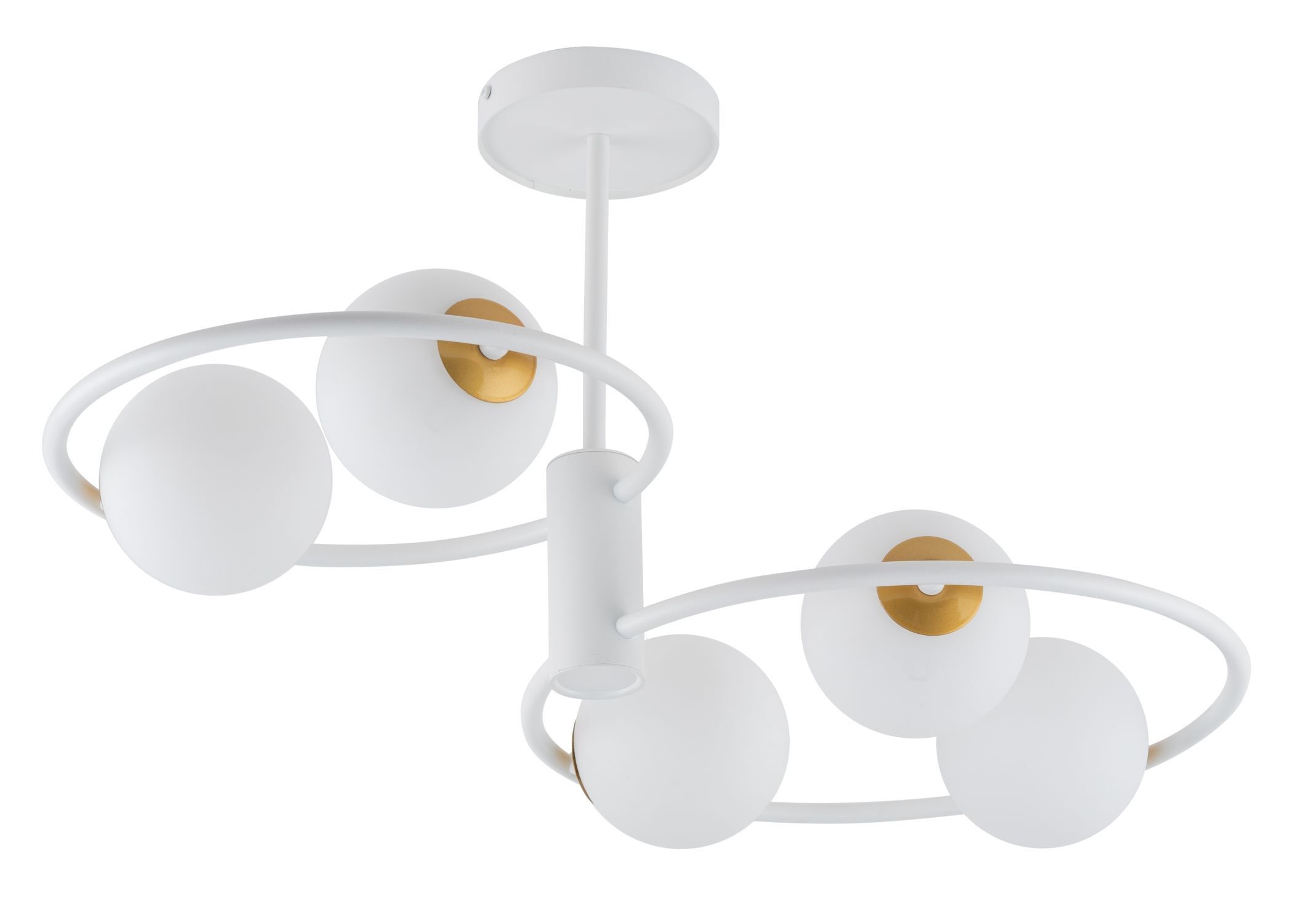Moderne Deckenleuchte Glas Metall G9 5-flammig blendarm