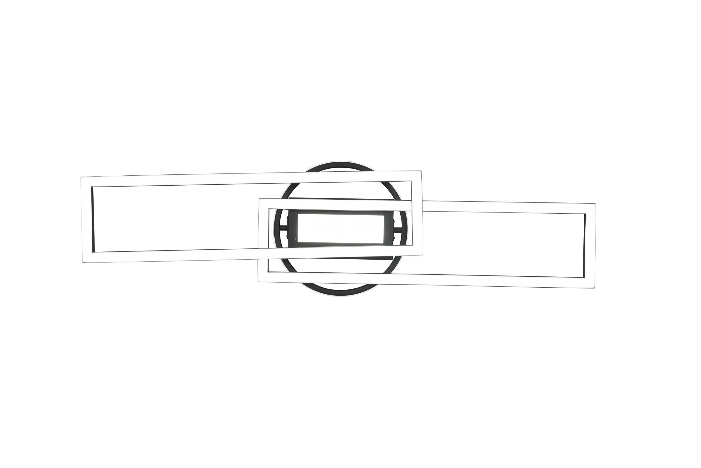 LED Deckenleuchte Schwarz Dimmer Fernbedienung 4500 lm