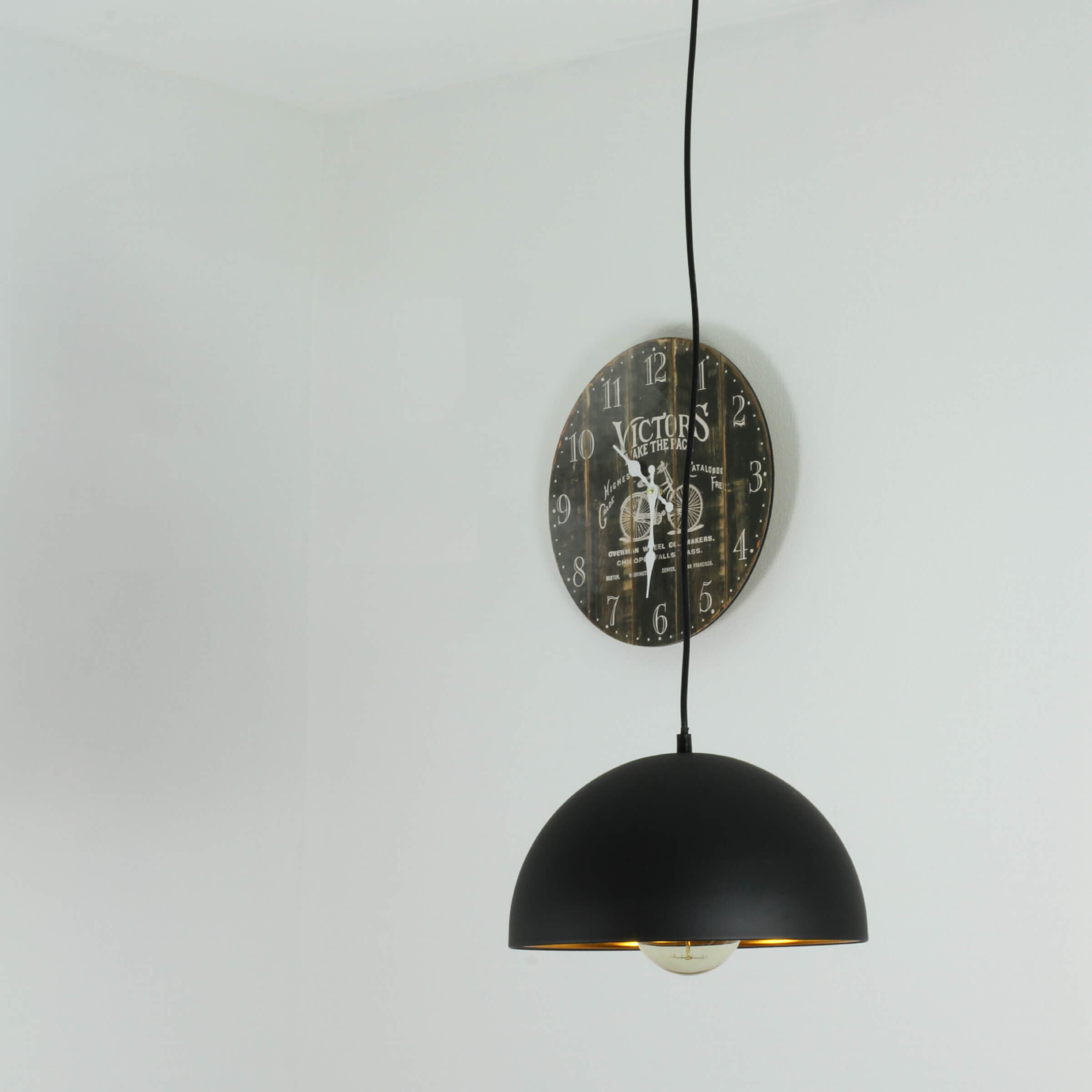 Loft Pendelleuchte schwarz/gold