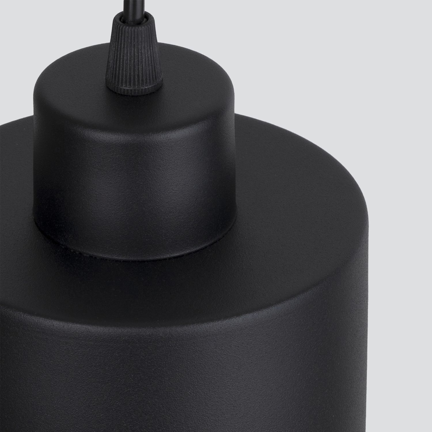 Hängelampe Schwarz Ø 12 cm klein Metall Retro E27