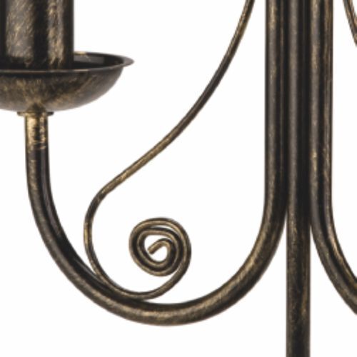 Tischlampe Metall Schwarz Rustikal H:36cm Antik