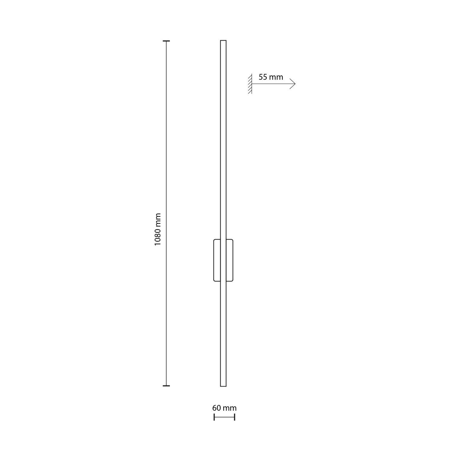 LED Wandlampe indirektes Licht 3000 K 108 cm hoch Metall Holz