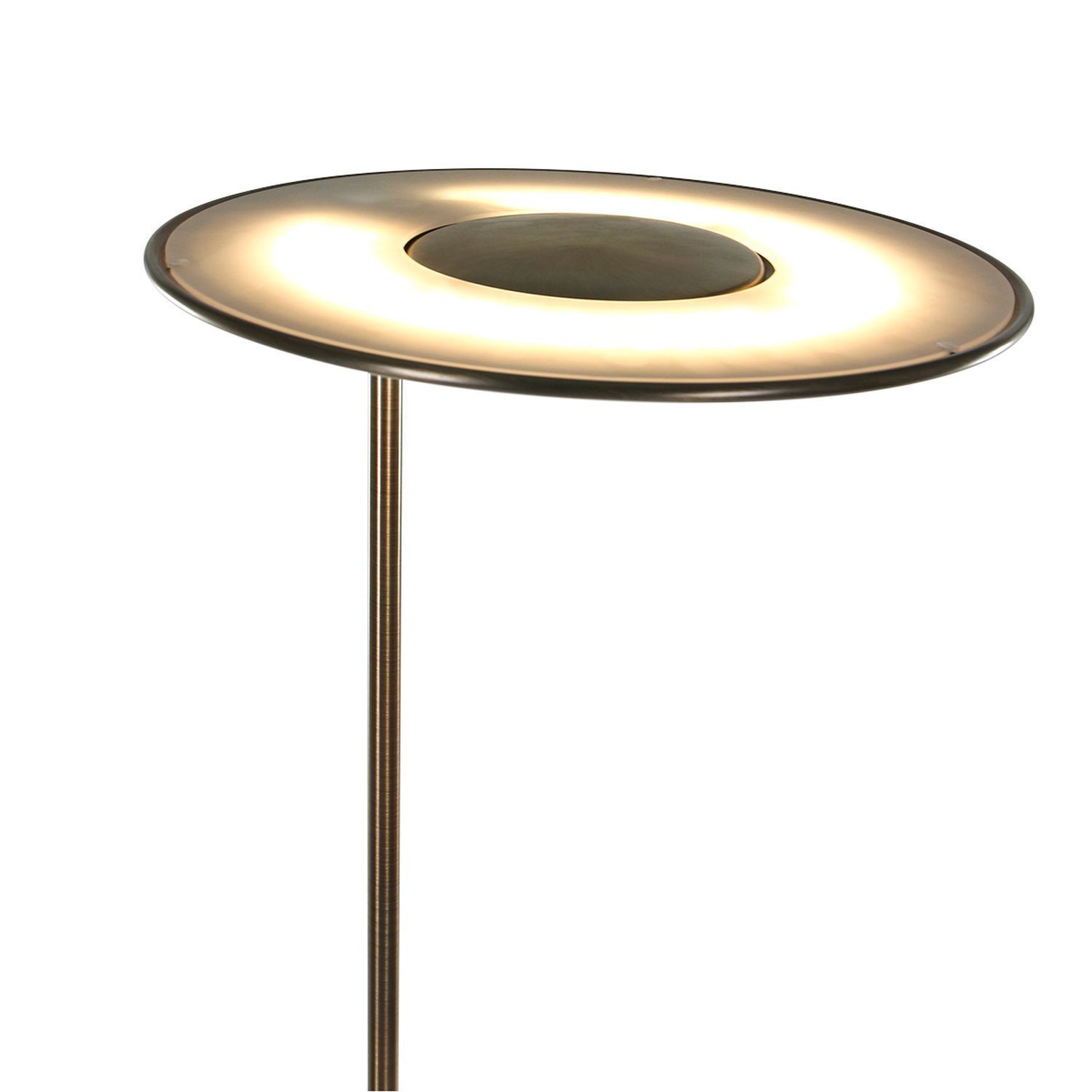 Dimmbarer LED Deckenfluter mit Lesearm in Bronze 185 cm