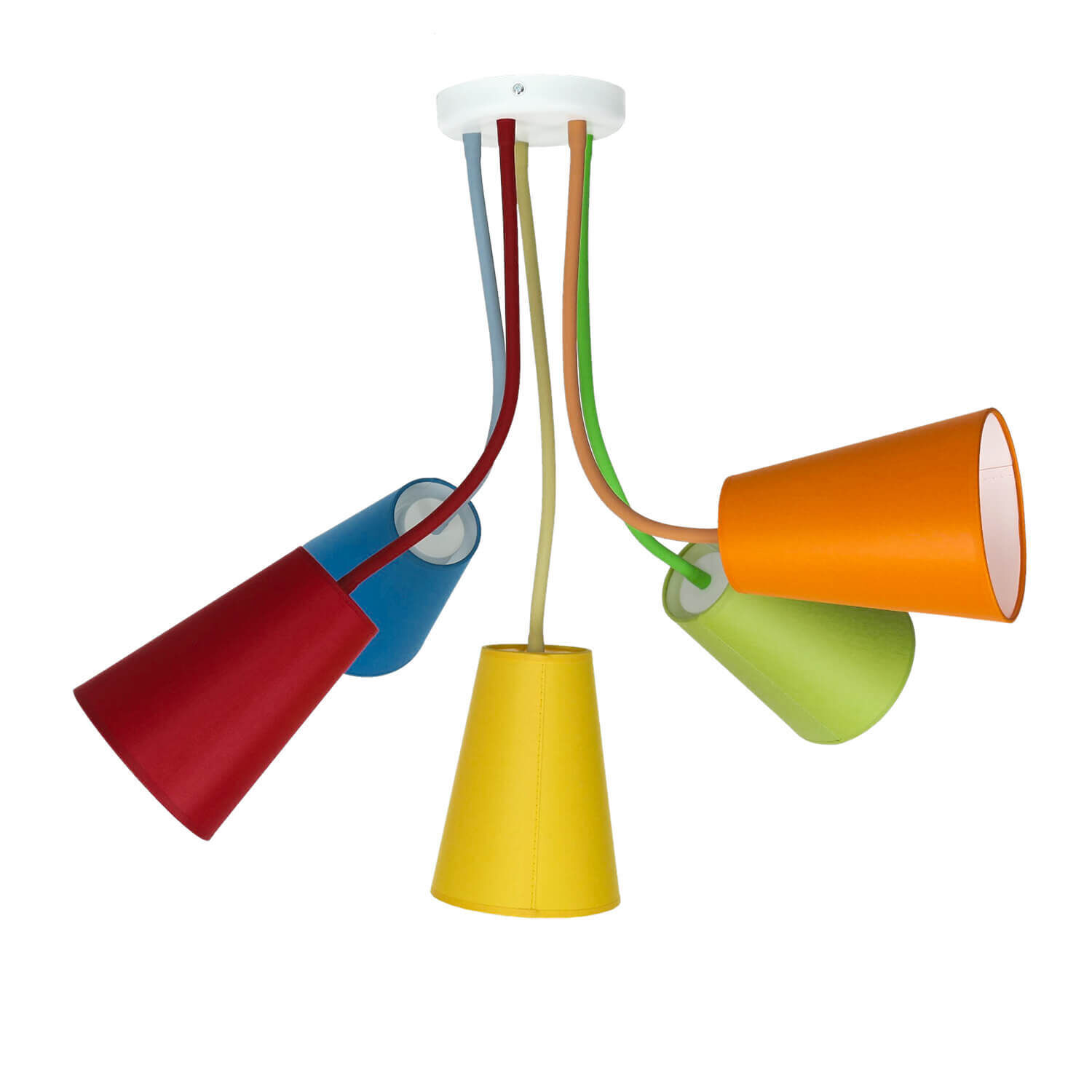 Bunte Deckenlampe Kinderzimmer flexible Arme 5flmg