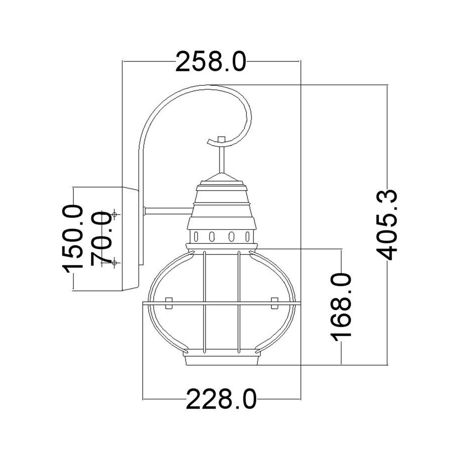 Wandleuchte außen Aluminium Glas H: 40,5 cm IP44 LOUIS