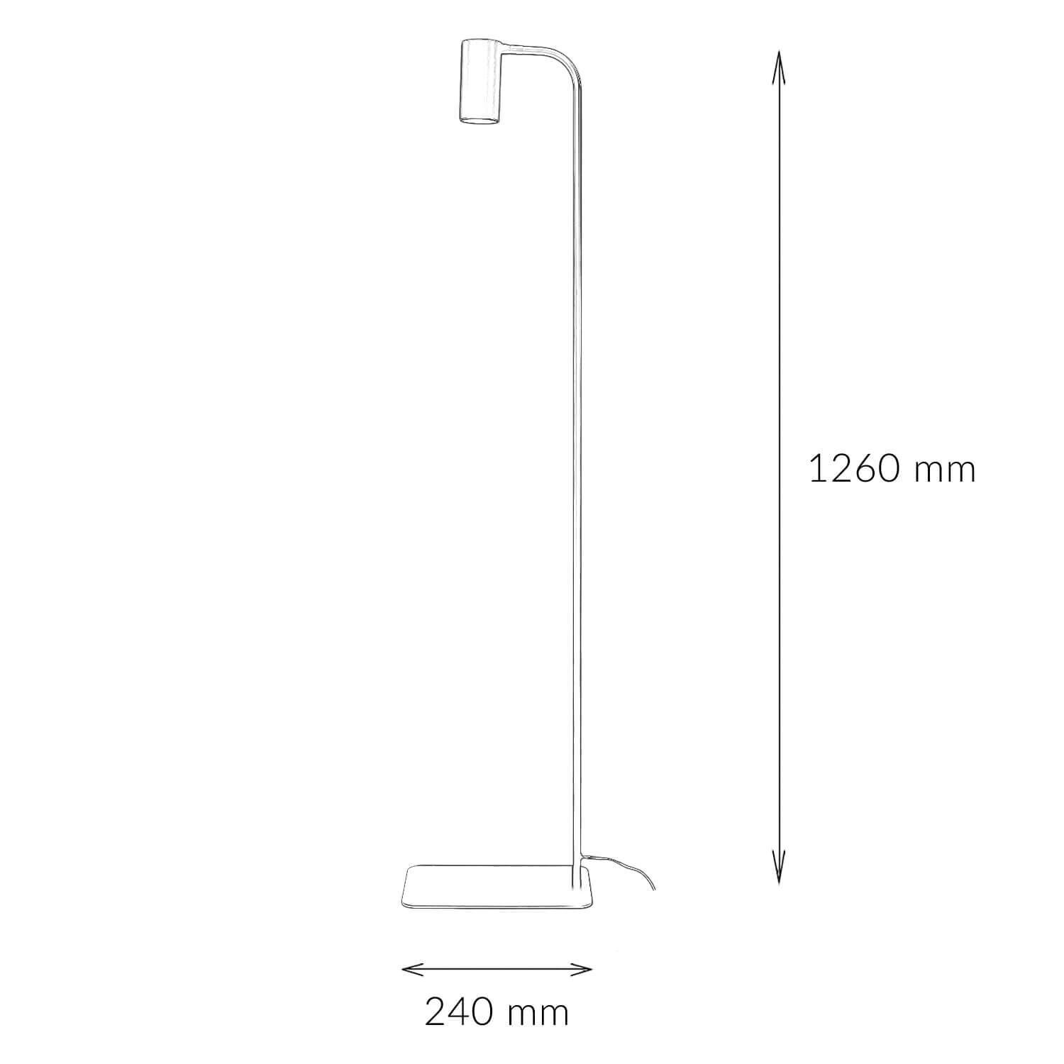 Stehlampe Messing Schirm 124cm Modern flexibel GU10