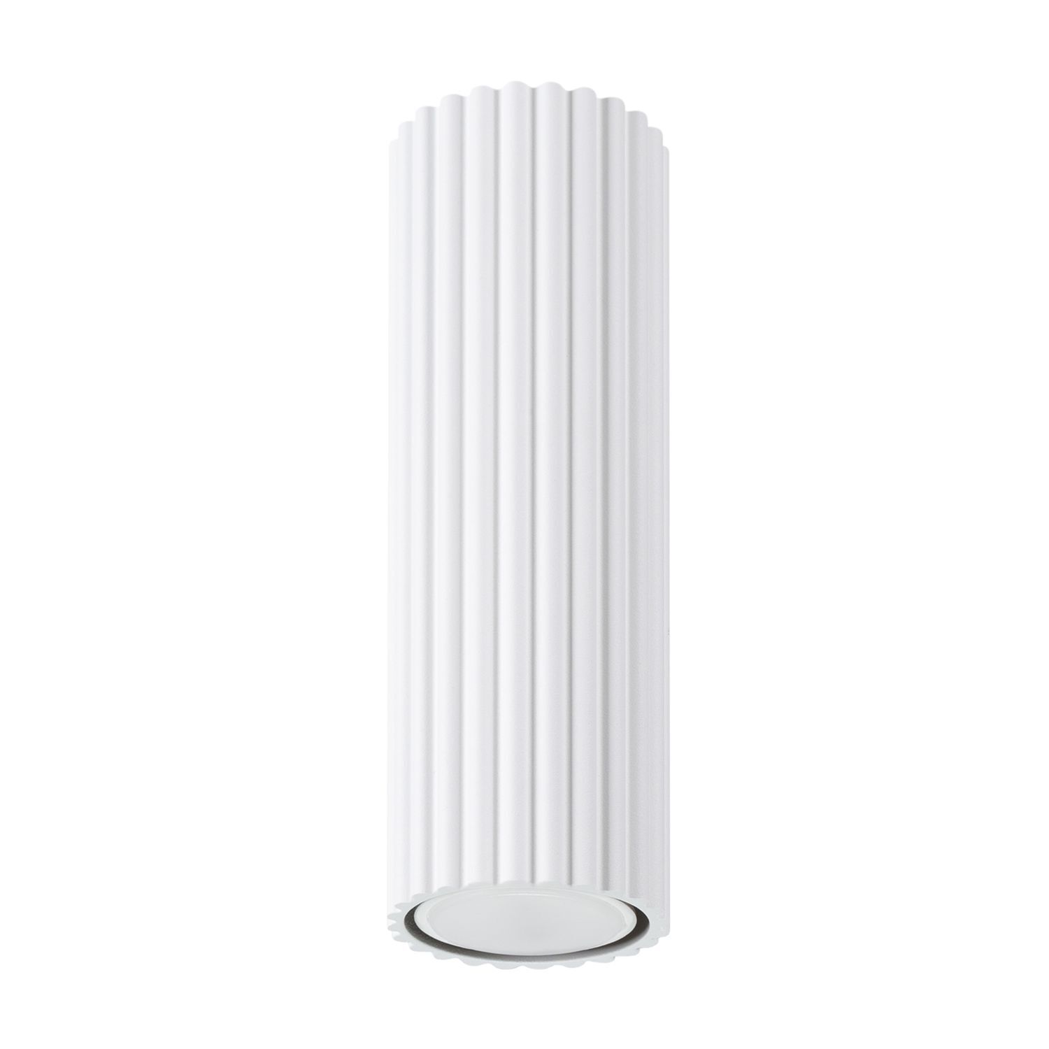 Aufbauspot Weiß Ø 6,5 cm H: 20 cm klein GU10 Aluminium Modern