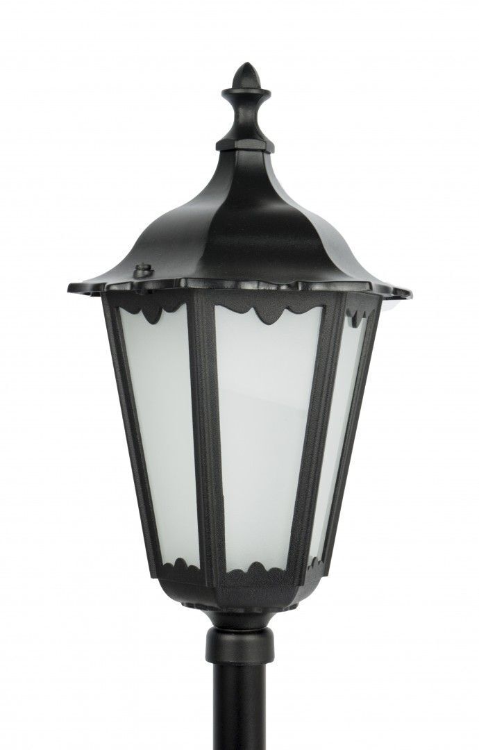 Schwarze Wegeleuchte 114cm Rustikal Aluminium Glas