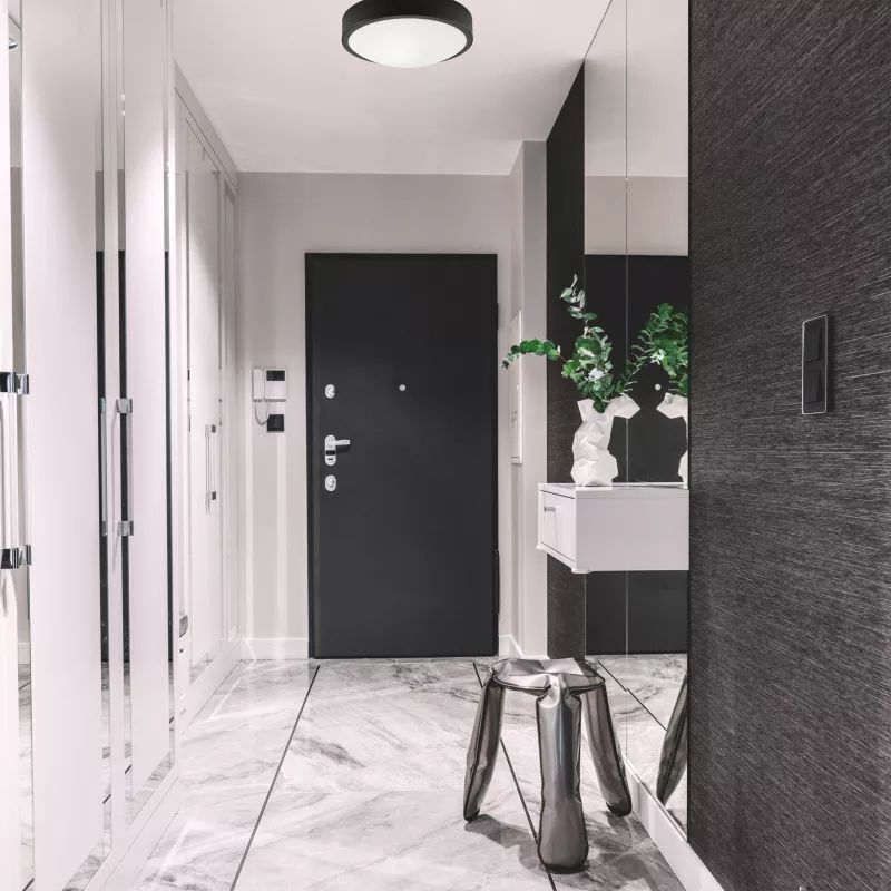 Wohnliche Deckenlampe Glas Metall Schwarz E27 Ø26 cm