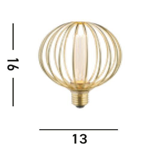 LED Leuchtmittel dimmbar E27 1800 K warmweiß 120 lm Ø 12,5 cm - LM176