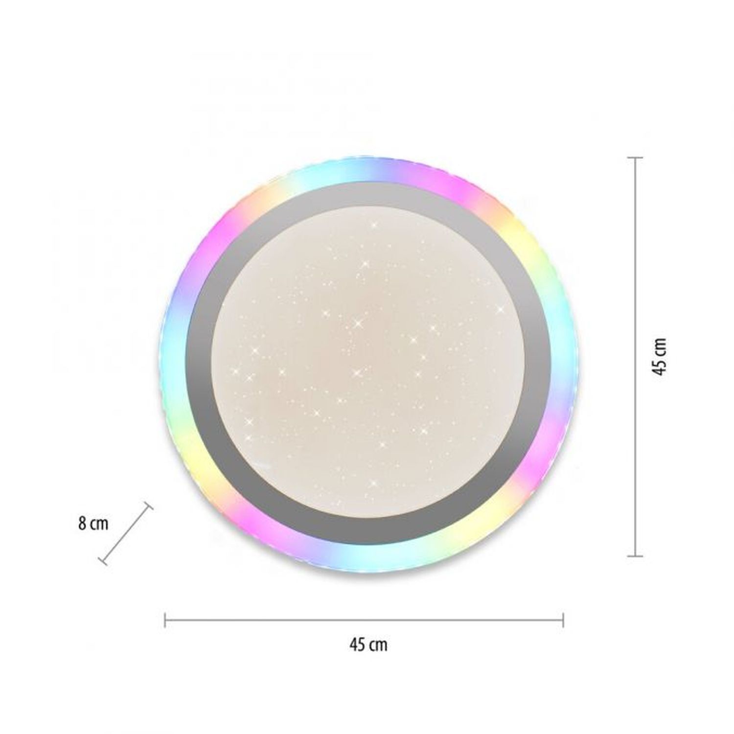 LED Deckenlampe Rainbow RGB Dimmer Ø45 cm Fernbedienung