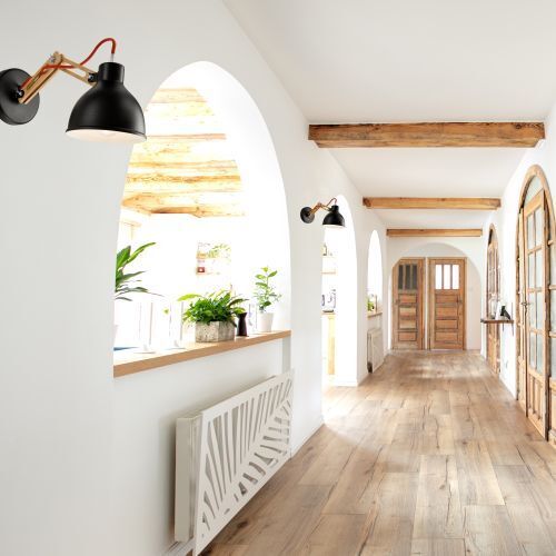 Holz Schwarz Spot Modern vielseitig TIASIA Lampe