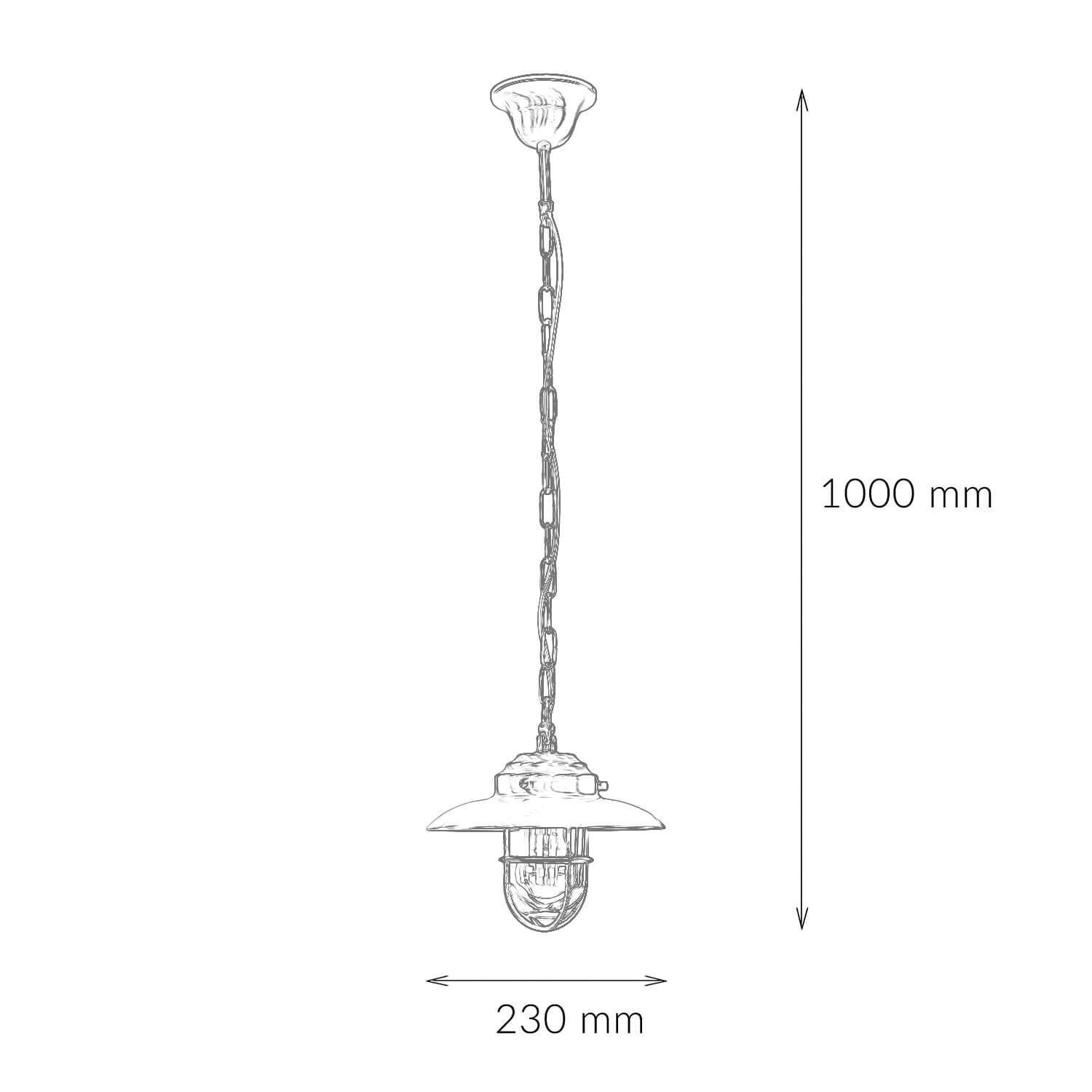 Pendelleuchte Außen Messing Glas Terrasse Ø23cm