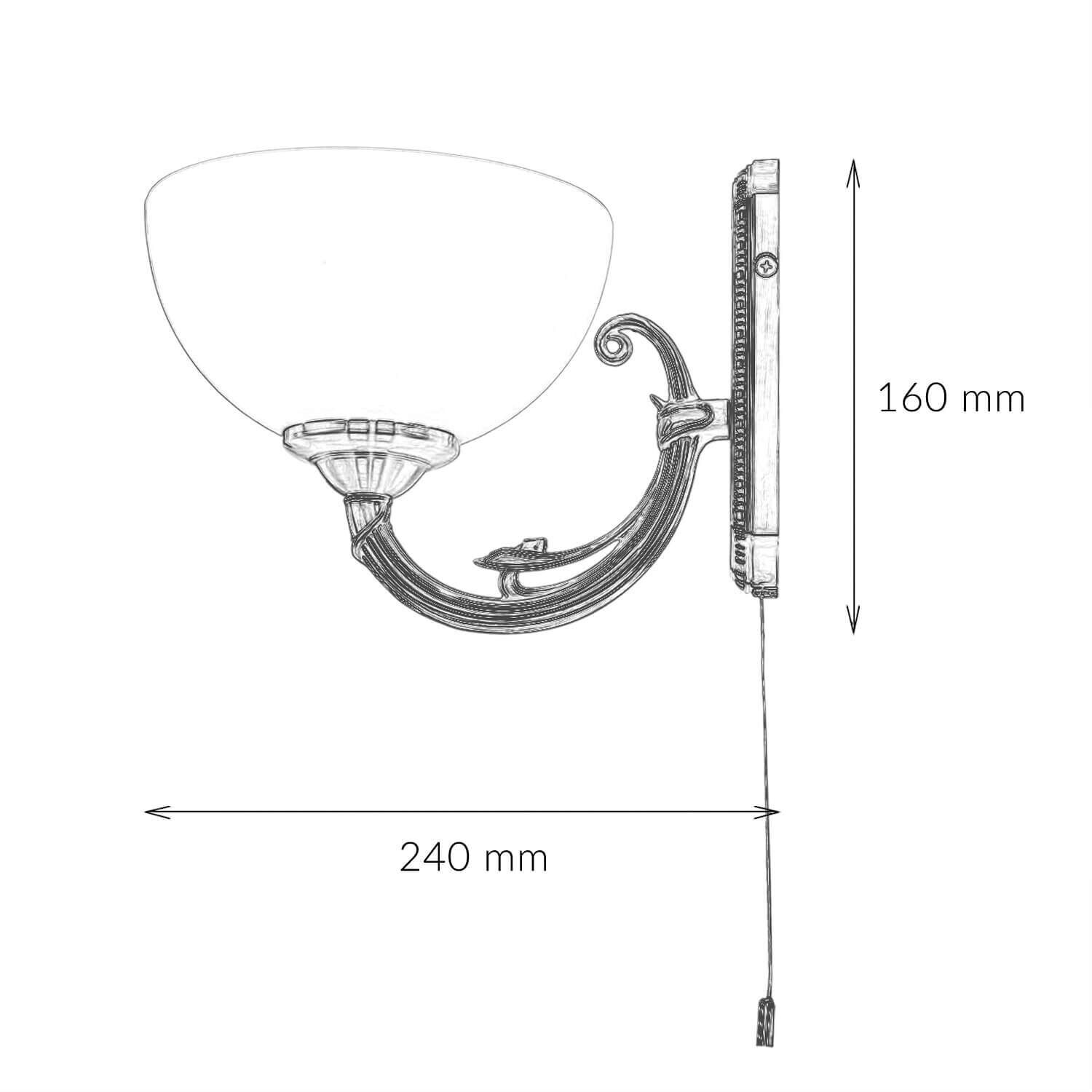 Wandlampe Savoy Weiß