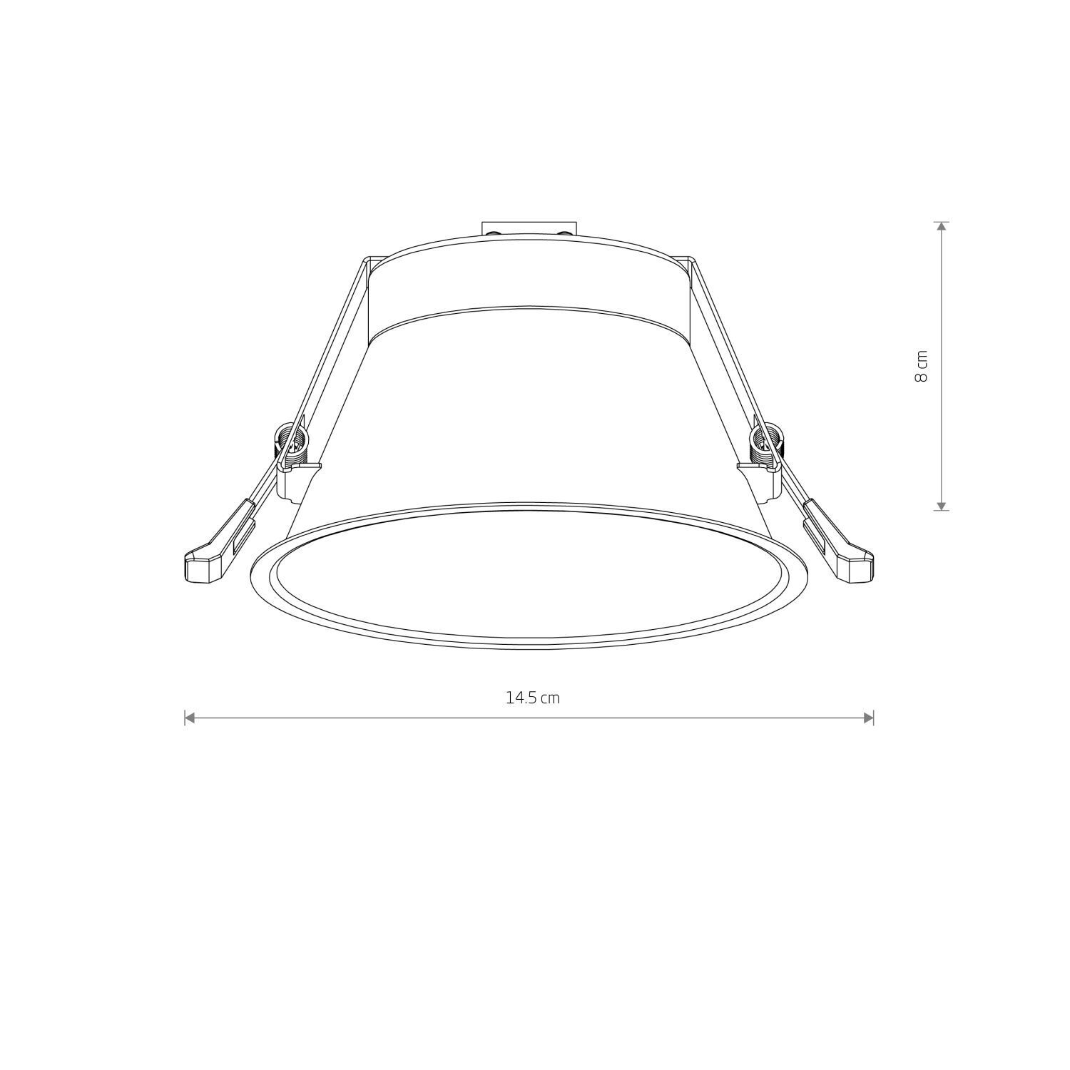 Einbaustrahler Weiß GX53 Metall Ø 14,5 cm Indoor