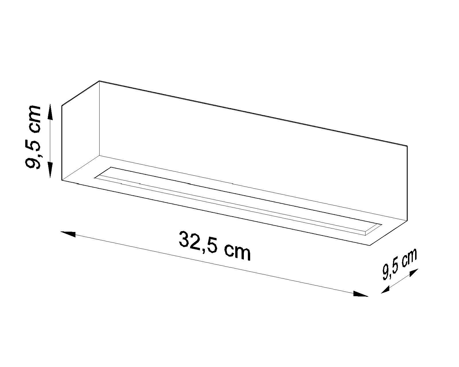 Wandleuchte Schwarz Keramik Glas Up Down indirekt E27