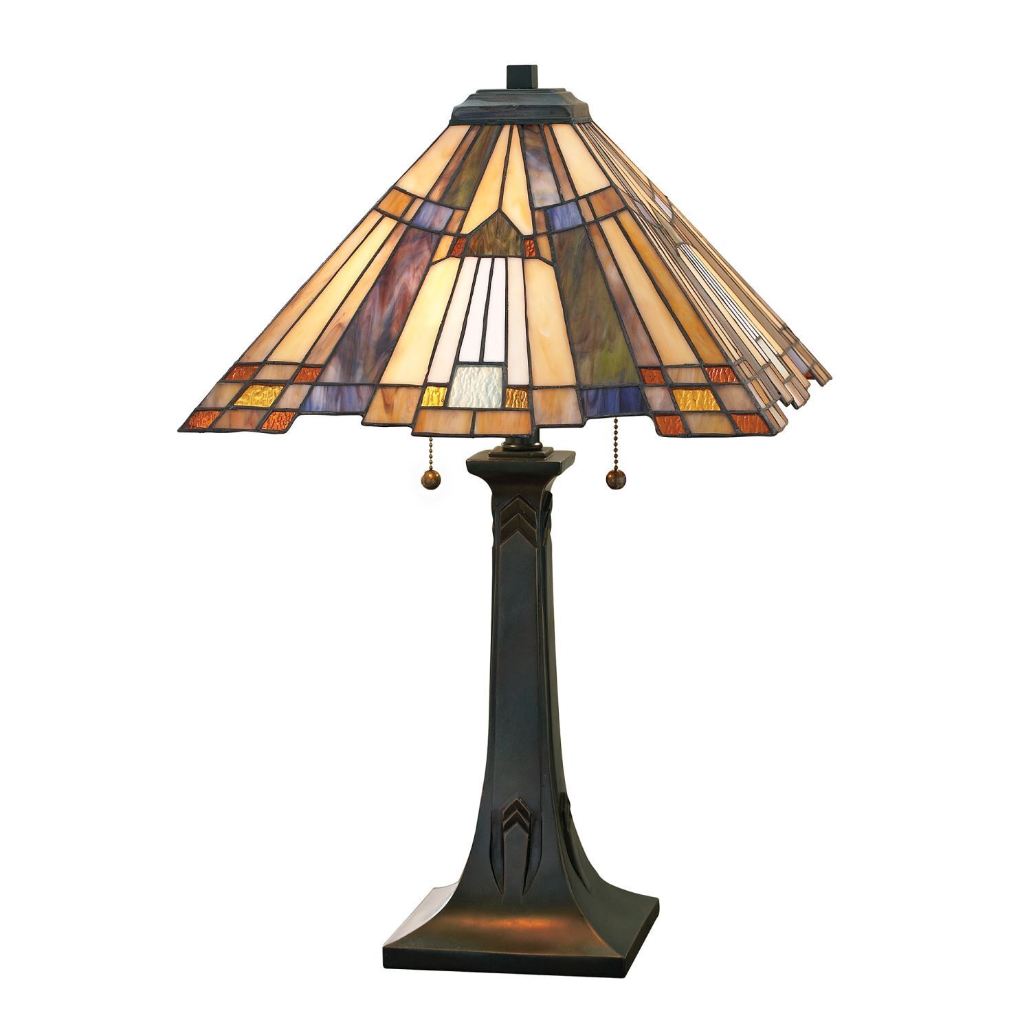 Tiffany Tischleuchte Zugschalter H:64cm Lampe