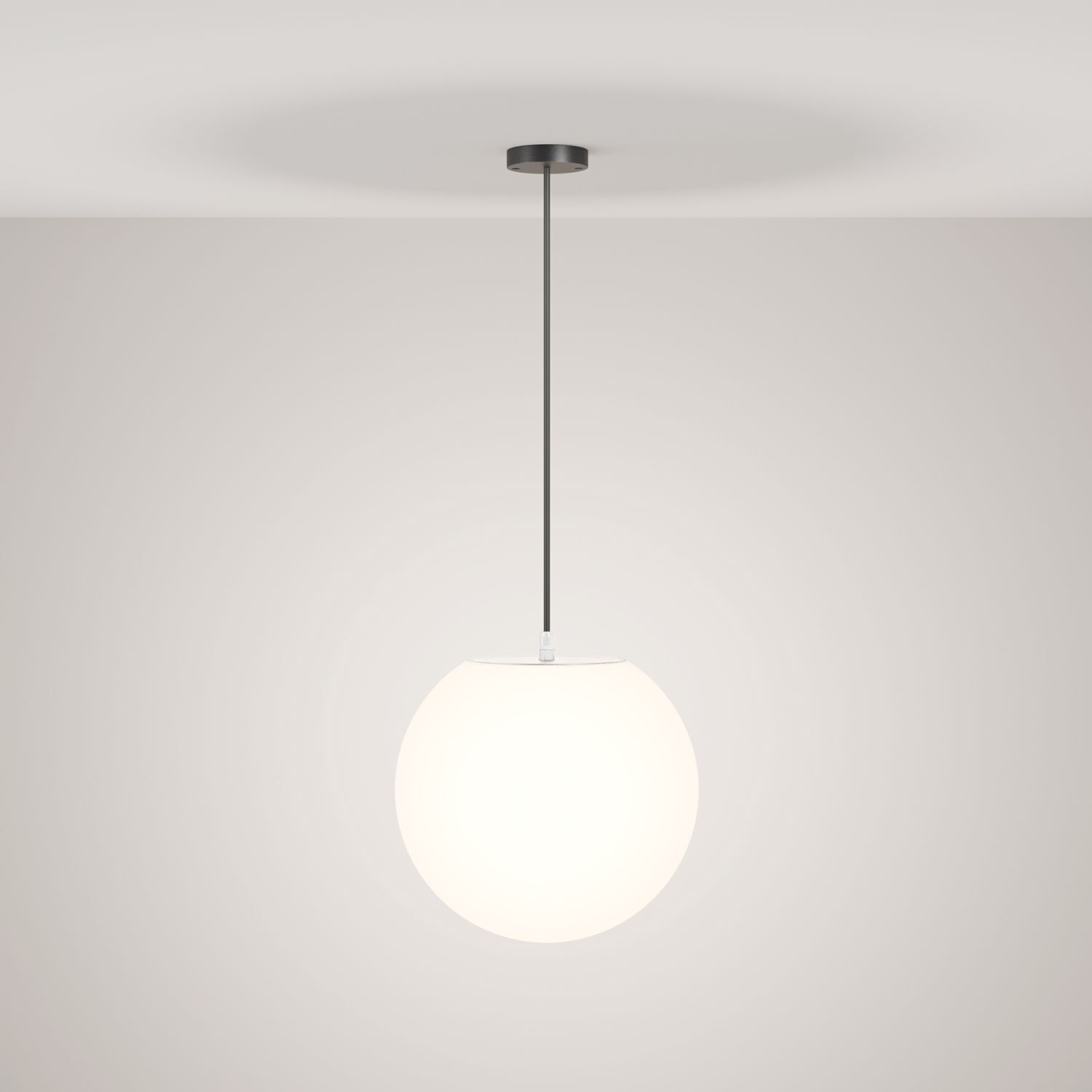 Außenlampe rund Ø 30 cm H: max. 150 cm IP54 Grau Weiß