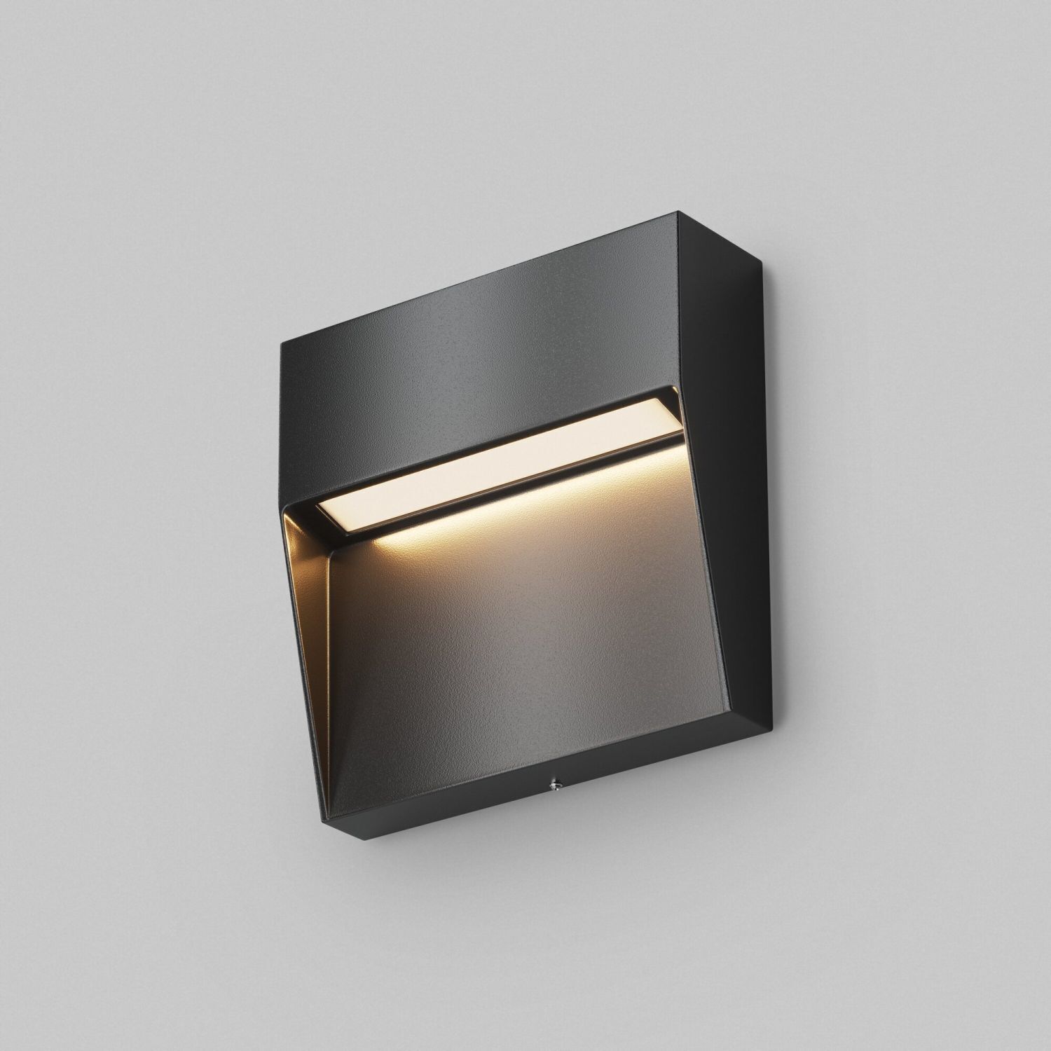 Außenlampe Wand LED Aluminium IP54 Schwarz quadratisch