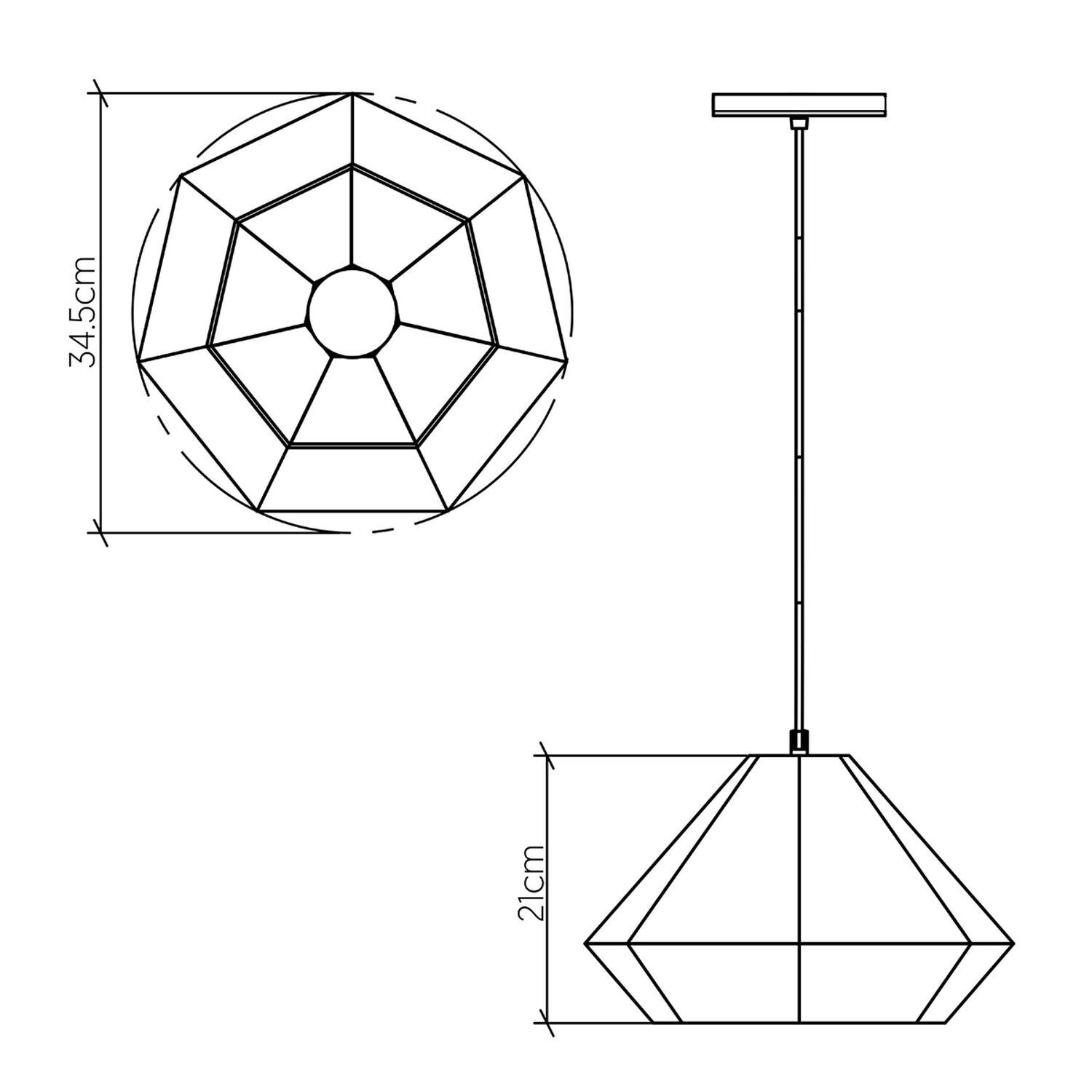 Hängelampe Teakholzfurnier B: 34,5 cm E27 modernes Design