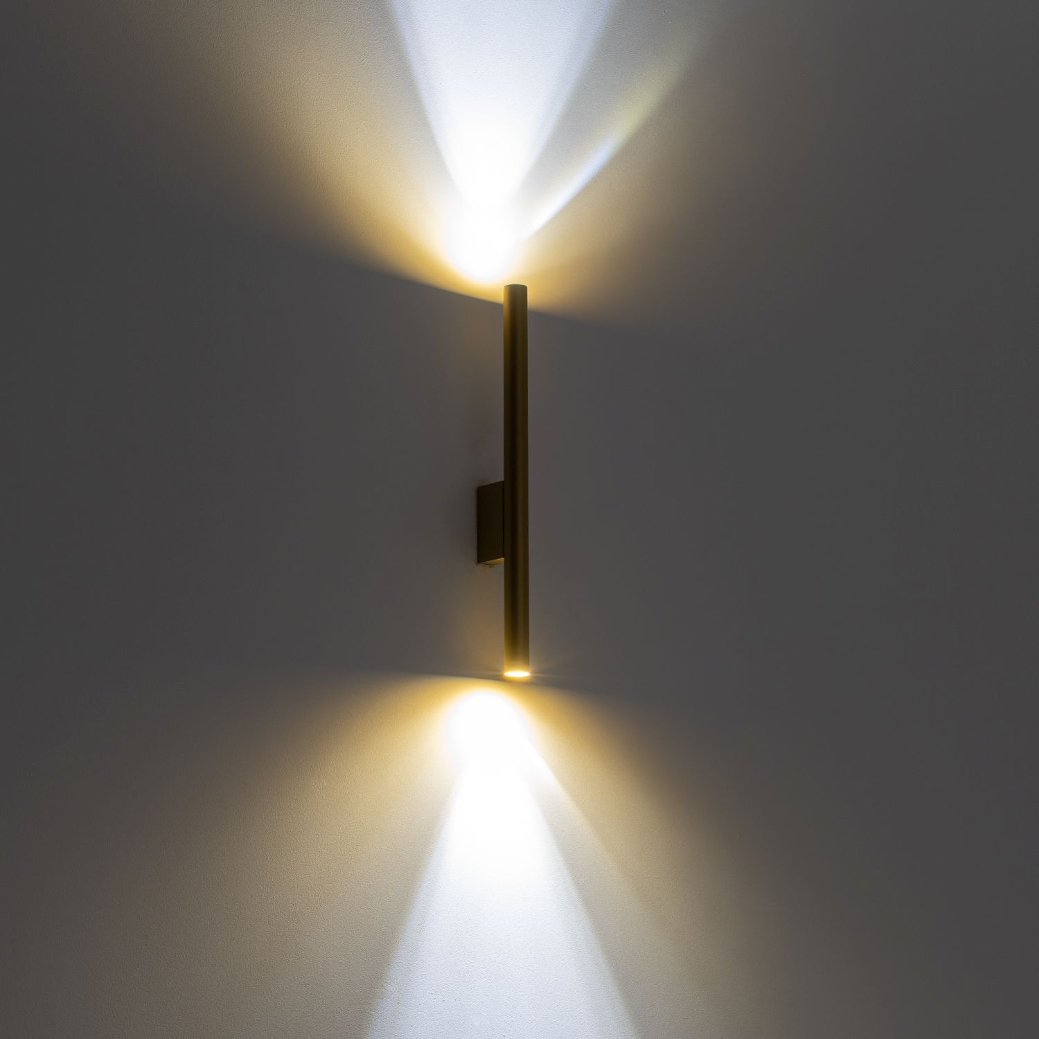 Wandleuchte Metall2-flammig Up Down in Gold matt G9 innen