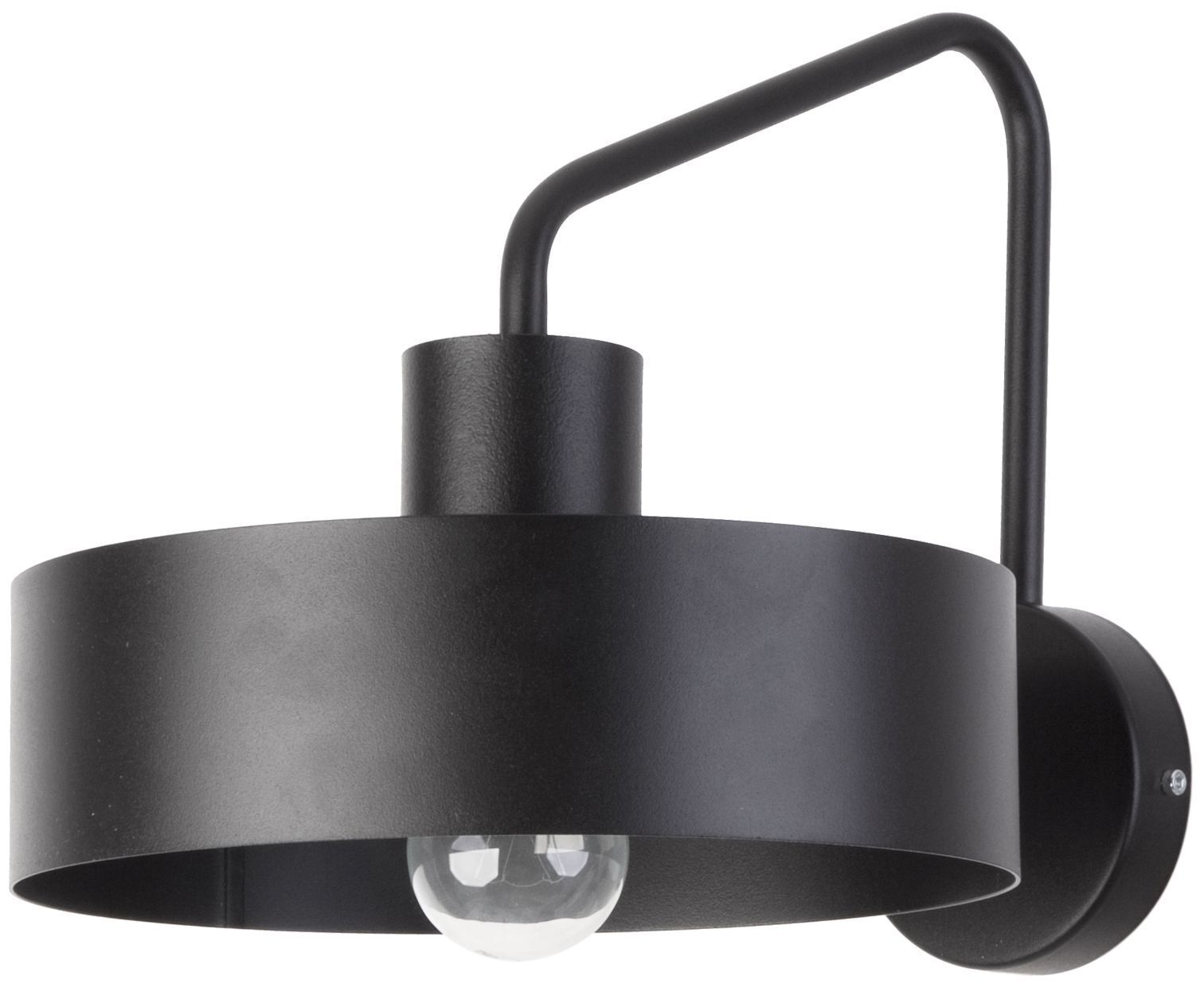 Metall Wandlampe Retro Design in Schwarz E27 B:25 cm