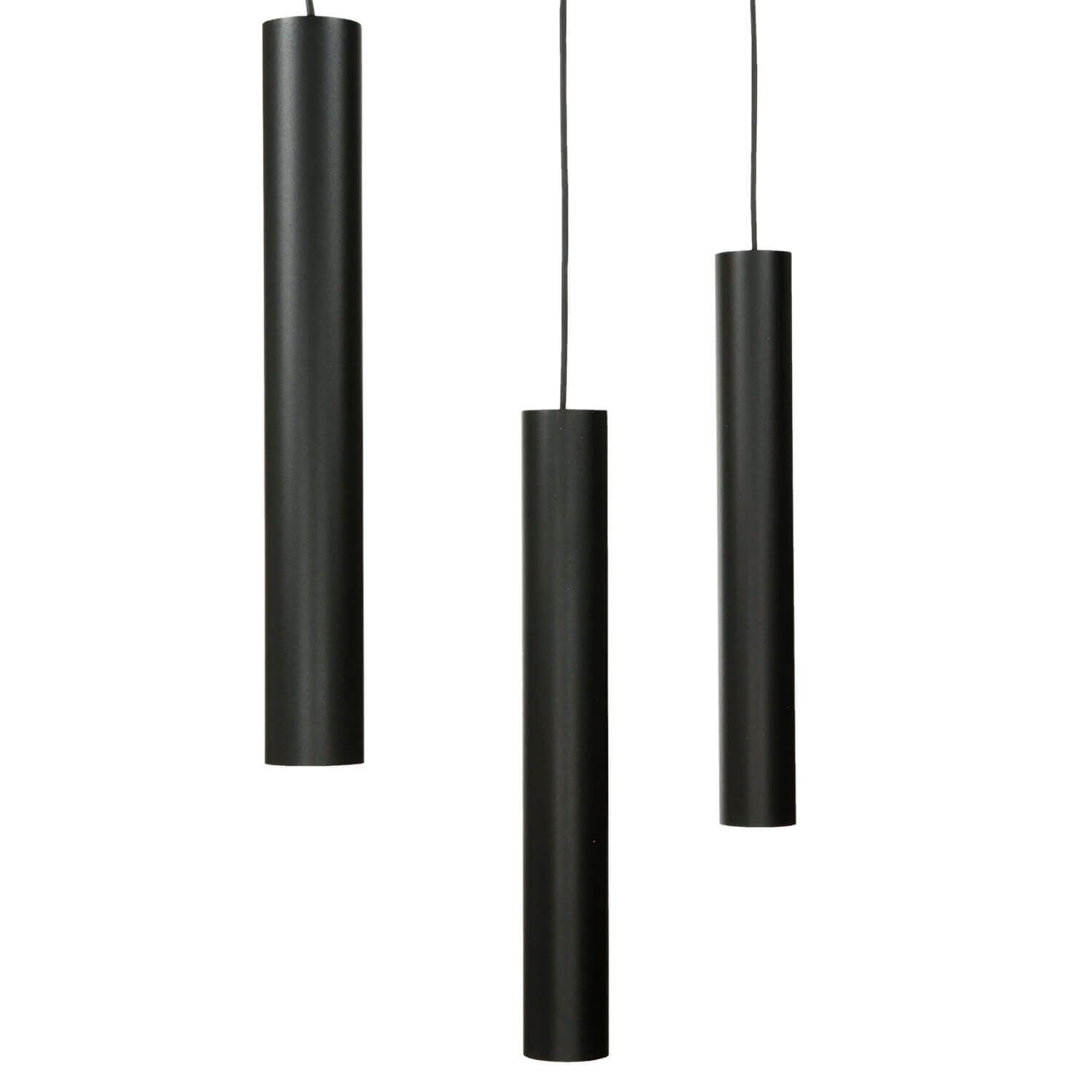 Elegante Pendelleuchte Schwarz 3-flammig Metall