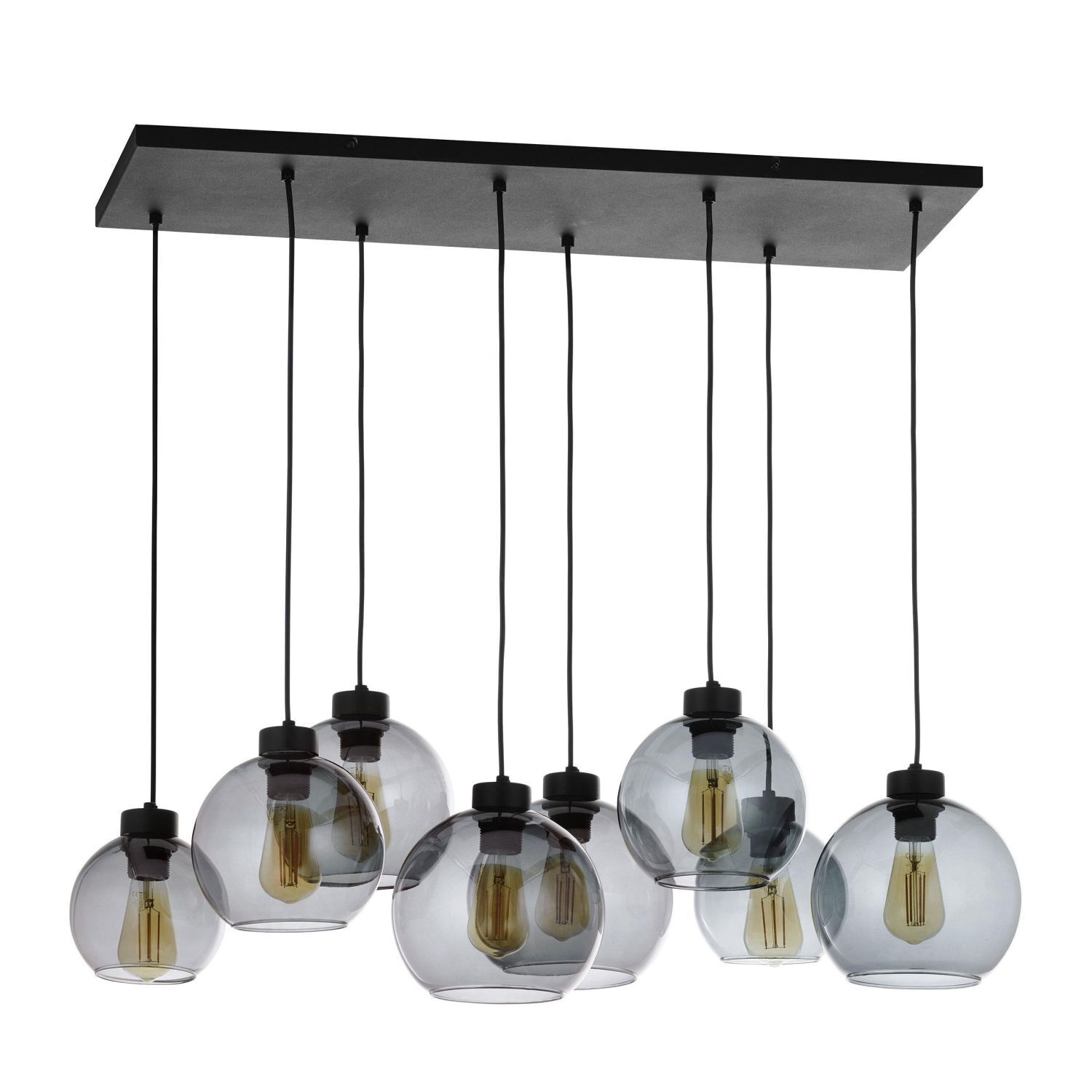 Pendelleuchte Schwarz Graphit 8xE27 Esstisch Lampe