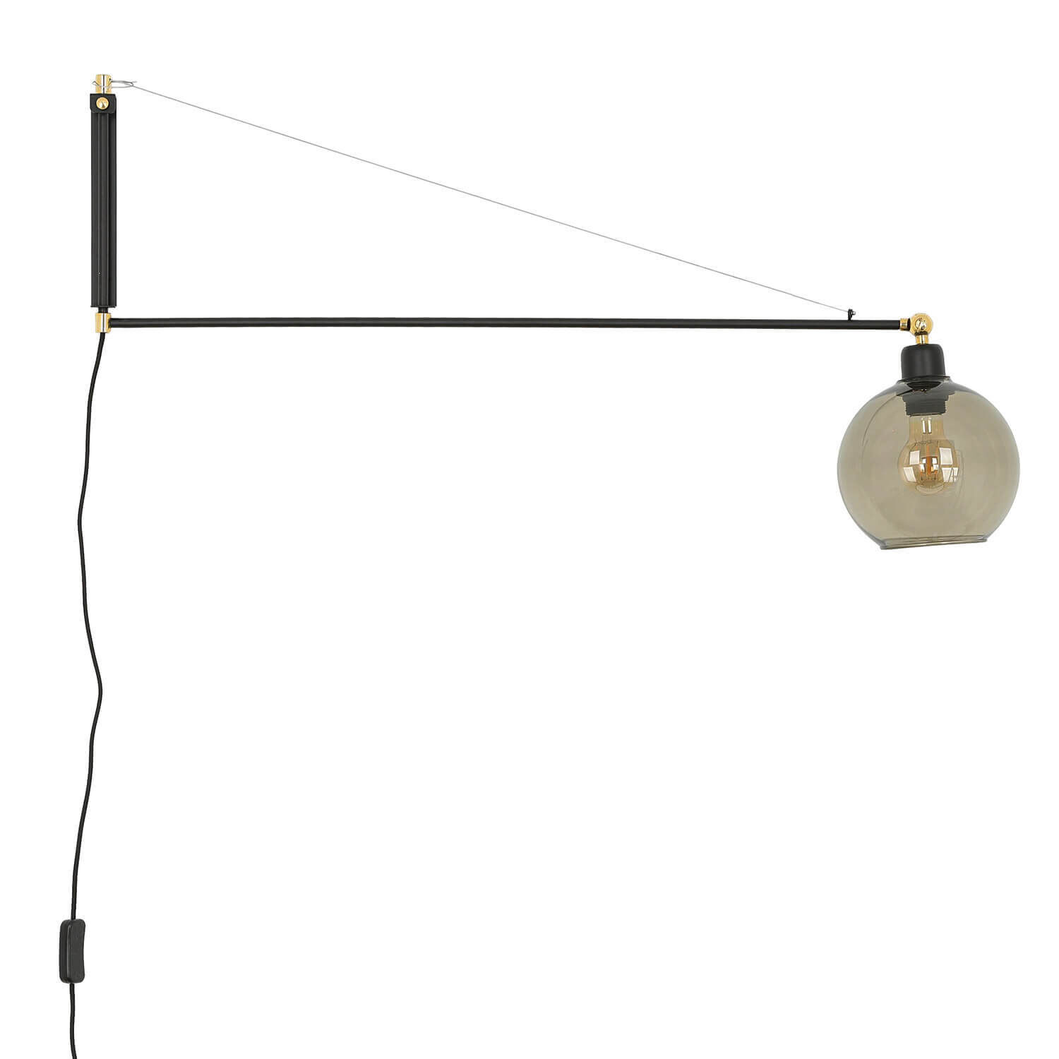 Wandlampe Schwarz Crane