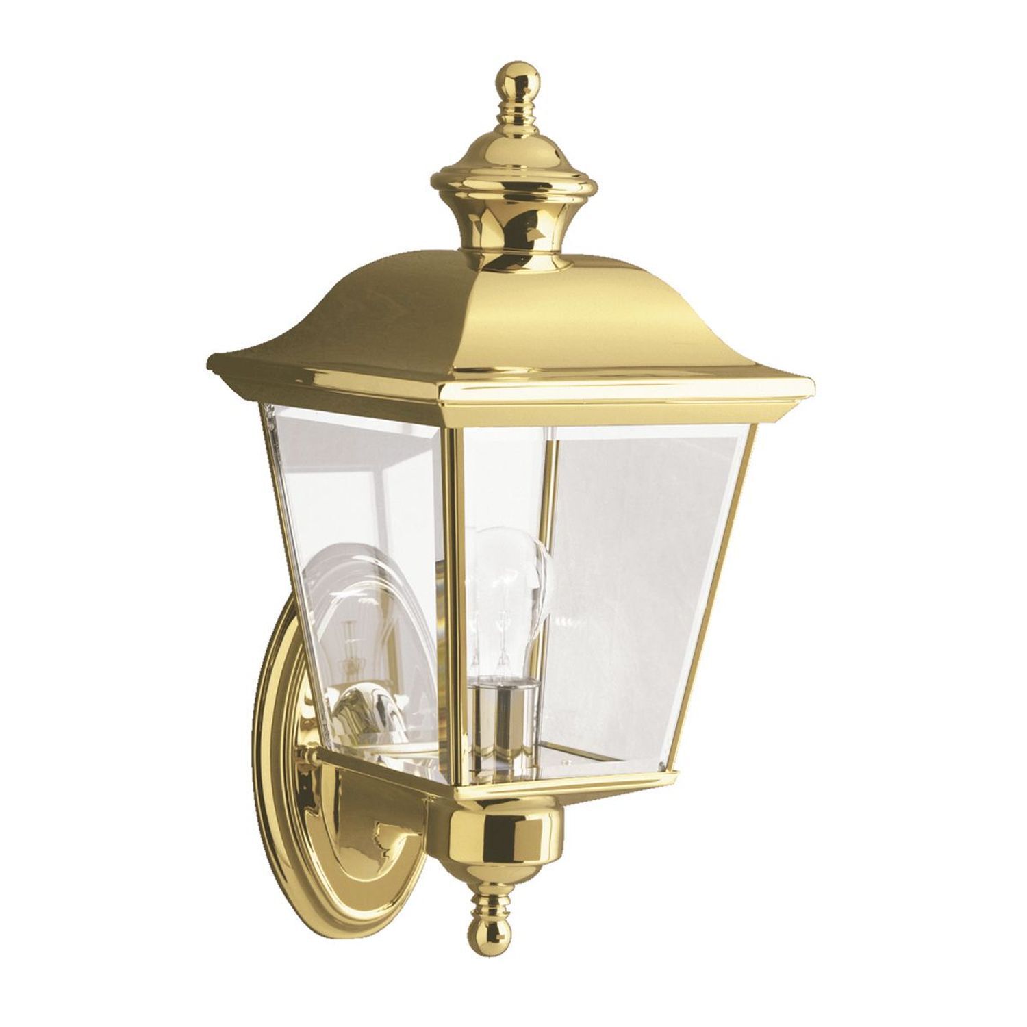 Messinglampe AURELIA IP44 glänzend Haus Hof rostfrei