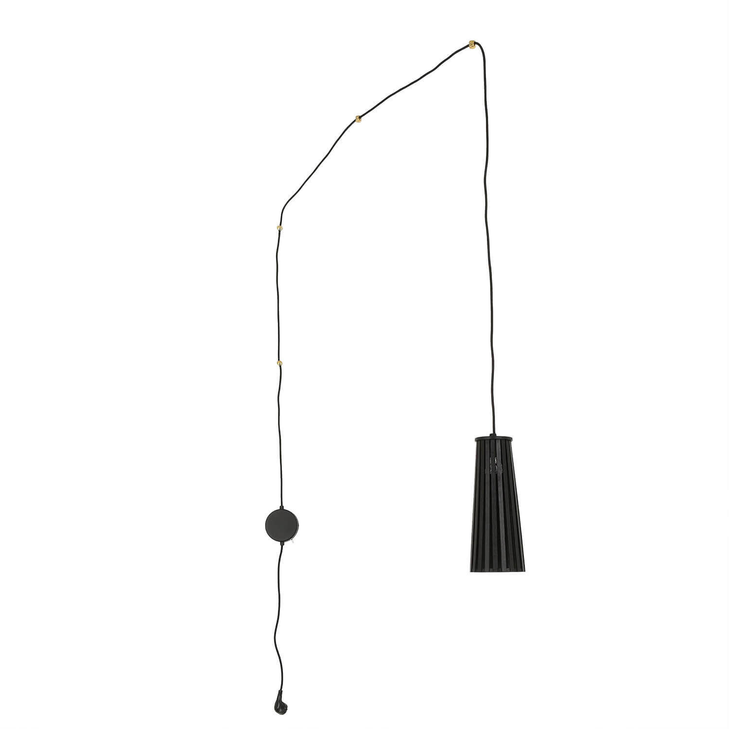 Flexible Wandlampe mit Stecker & Schalter Schwarz