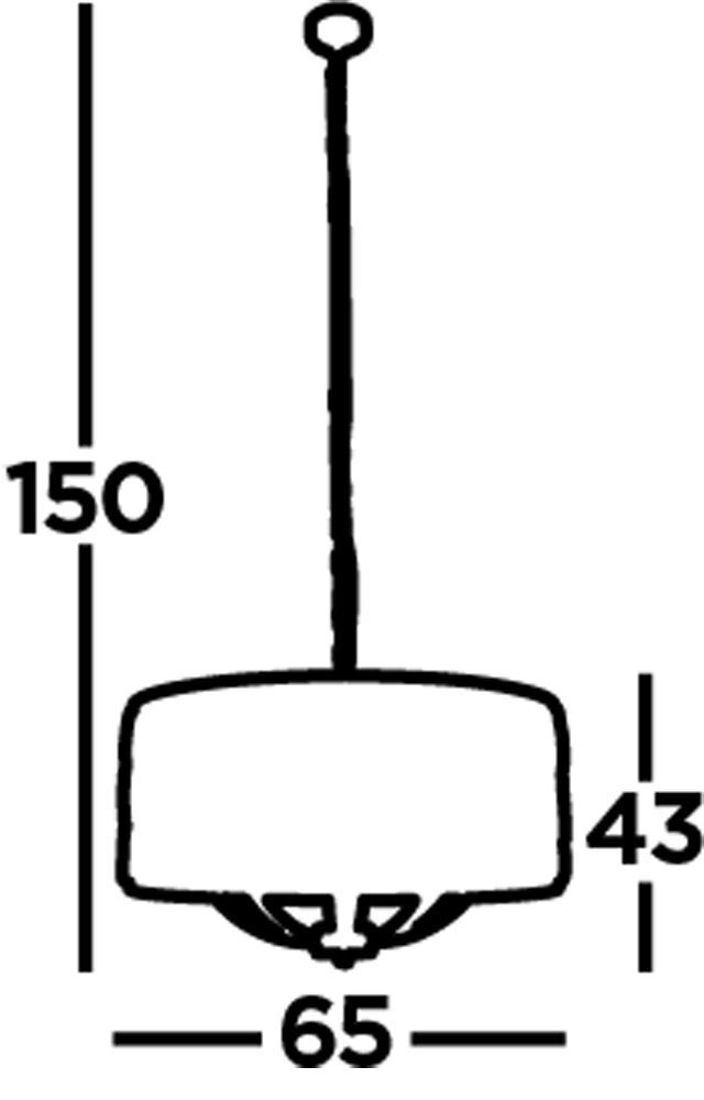 Pendelleuchte Art Déco Ø 65 cm rund 8x E14 Kristall Schirm
