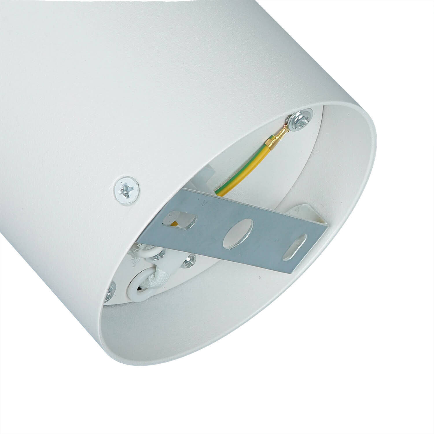 Deckenspot rund Ø 9,5 cm klein Metall GU10 Weiß Kupfer-Gold