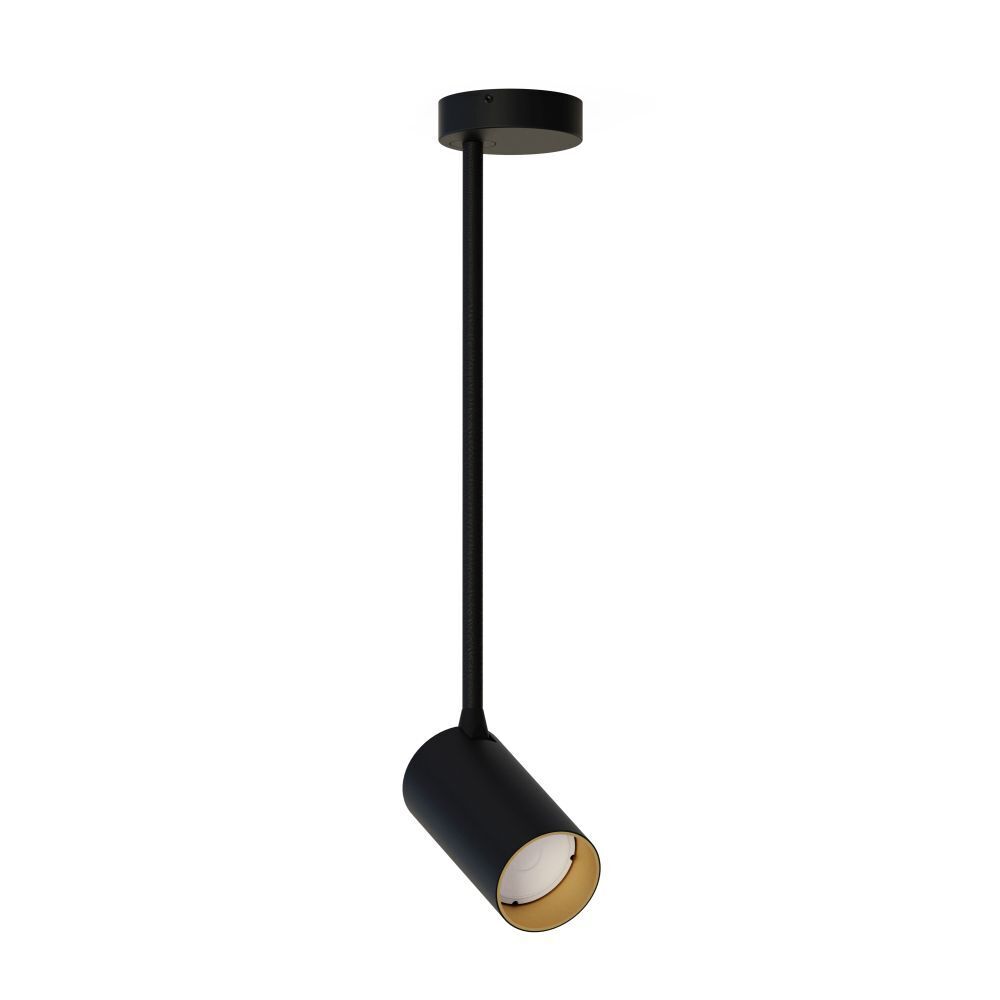 Elegante Deckenlampe in Schwarz Gold verstellbar H:41cm