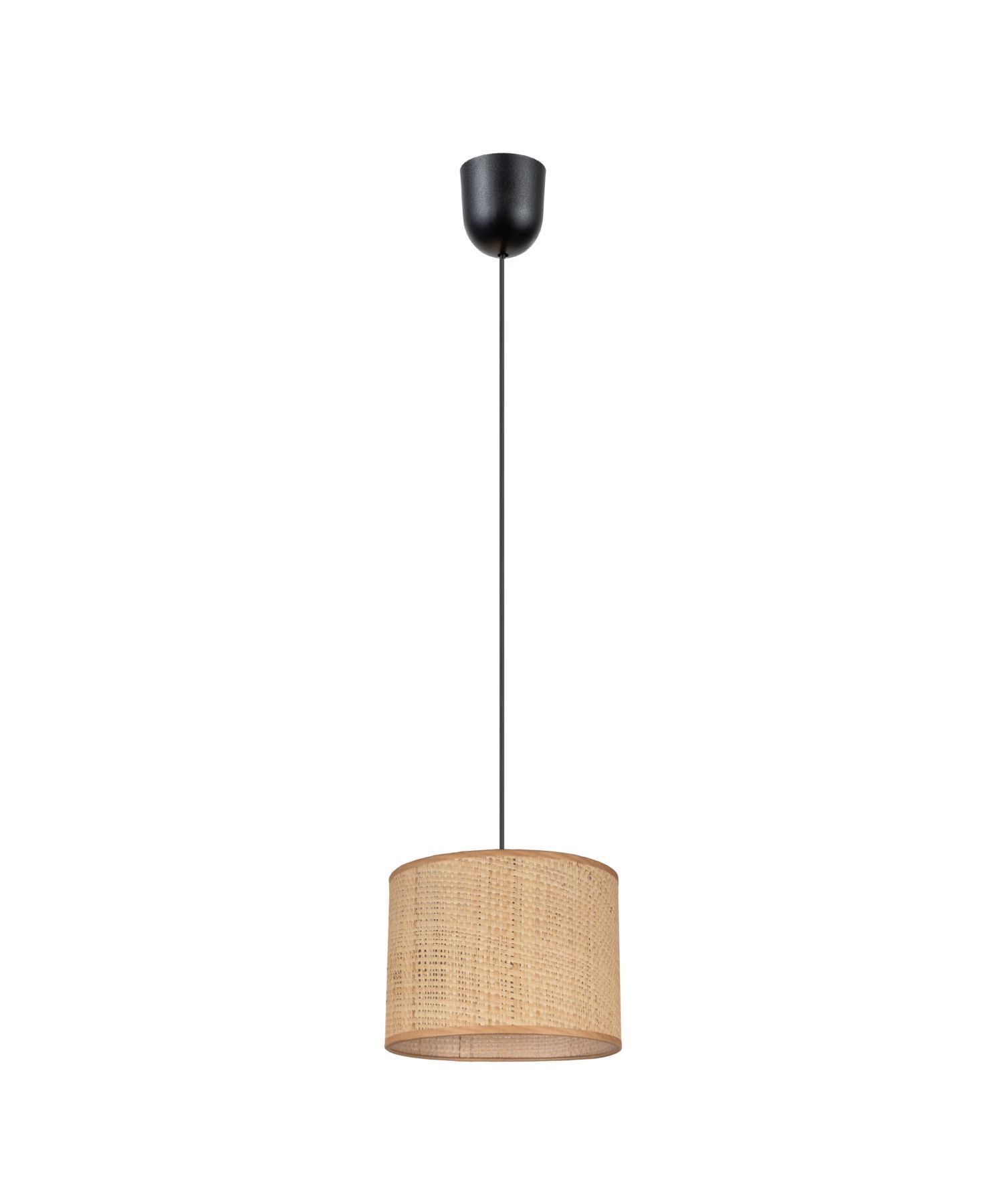 Blendarme Pendelleuchte Stoff Braun E27 Ø20 cm rund