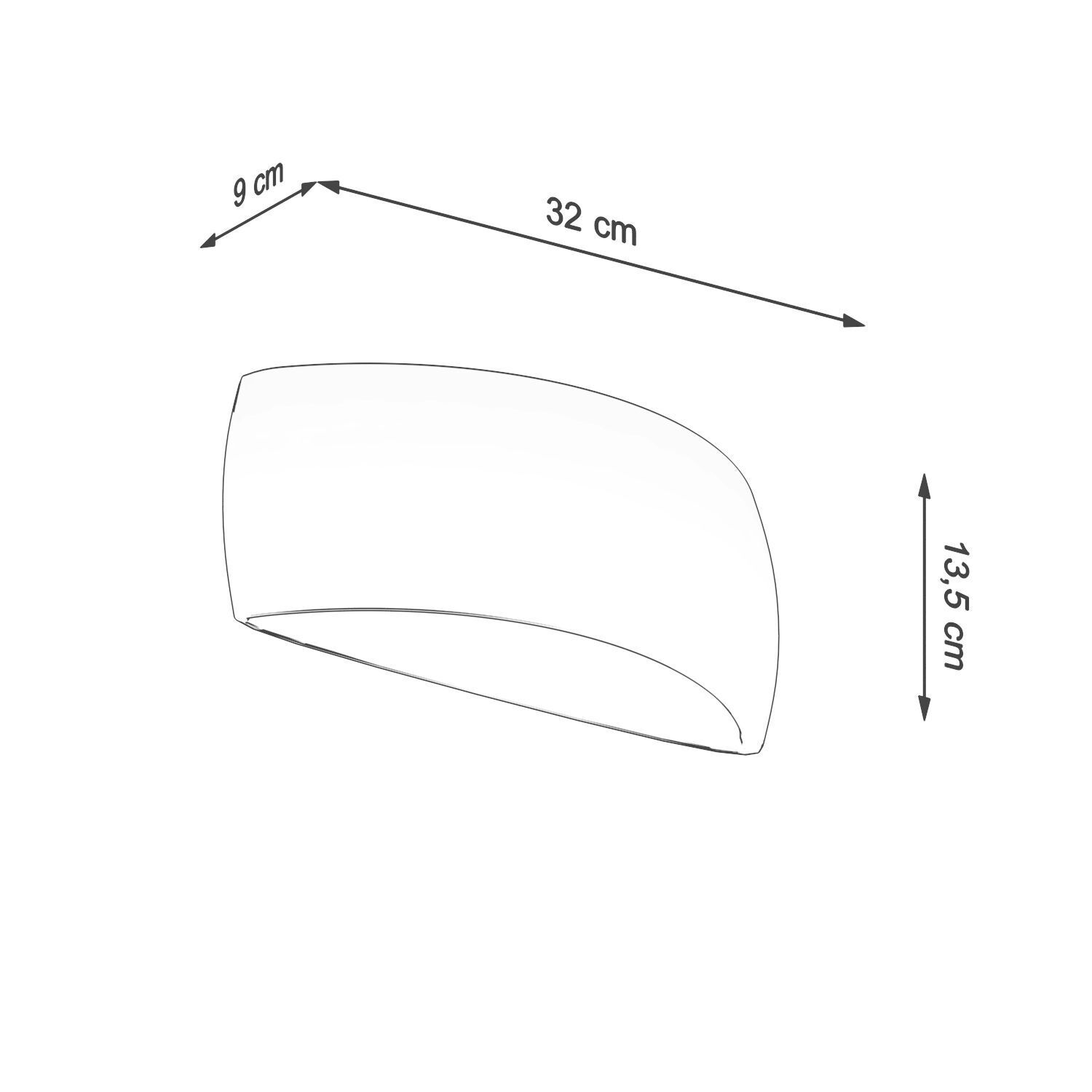 Wandlampe Keramik Up Down indirekt 32 cm Modern G9