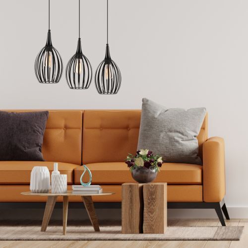Pendelleuchte Schwarz Metall Esszimmer Lampe